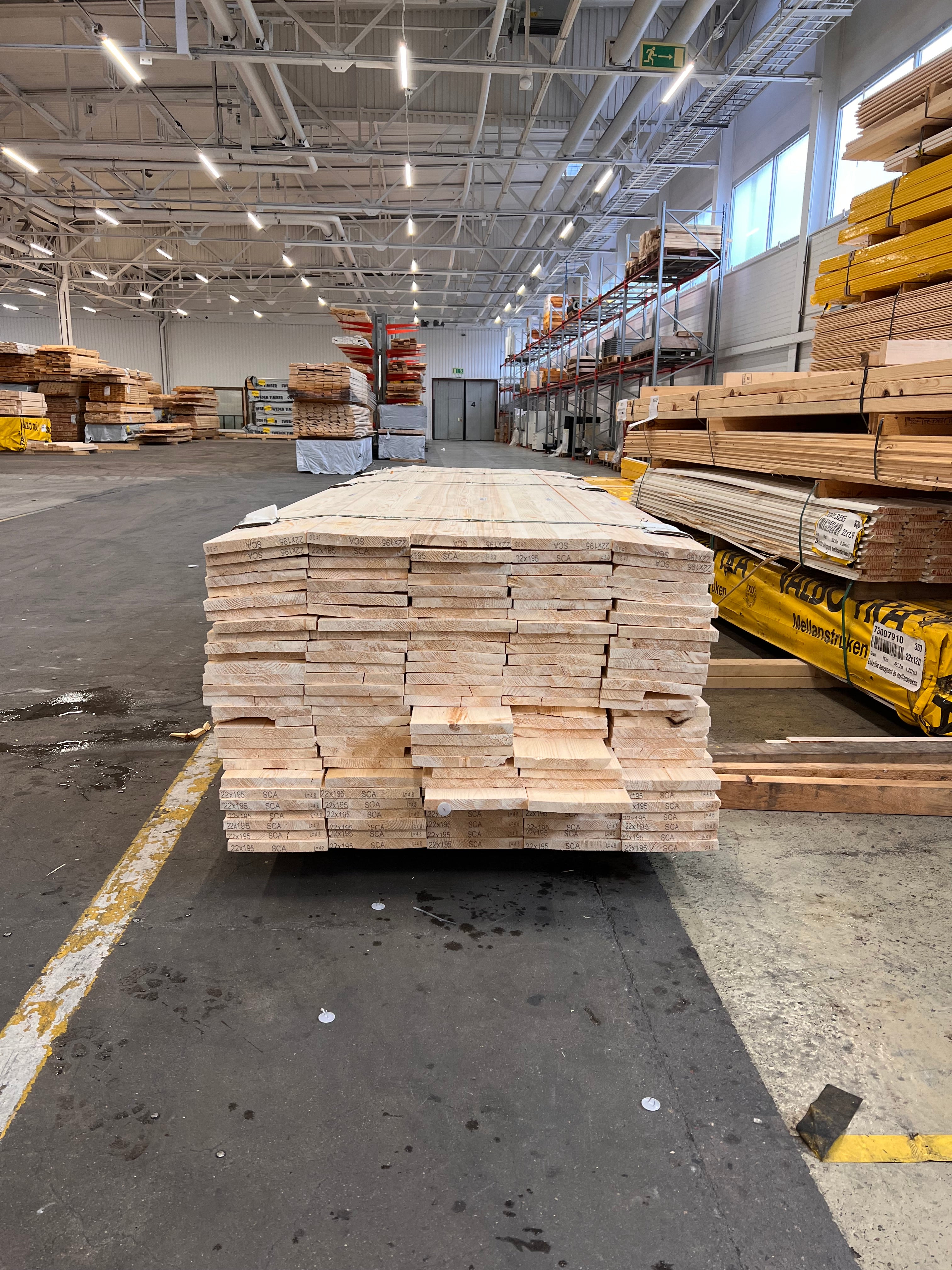 Paket Ytterpanelbräda 22x195mm 137st 3,0-5,40m (B-Sortering)