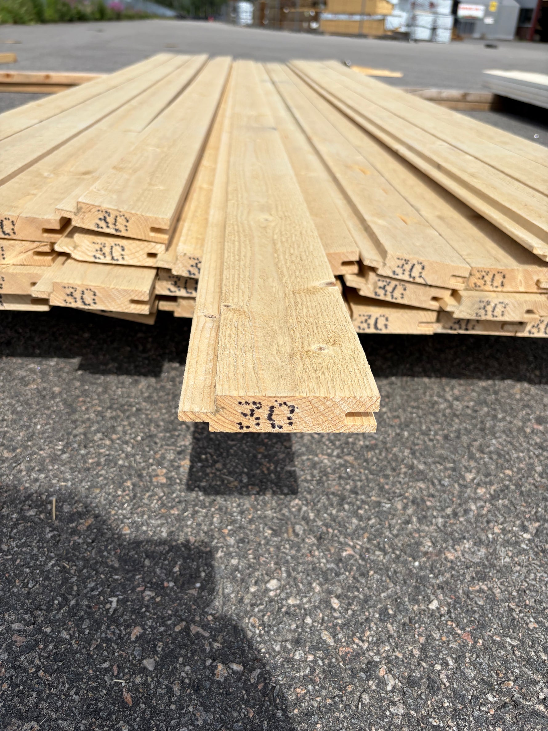Paket Ytterpanel Spårpanel 22x95mm, 41st 3.0m (Järnvitriol)