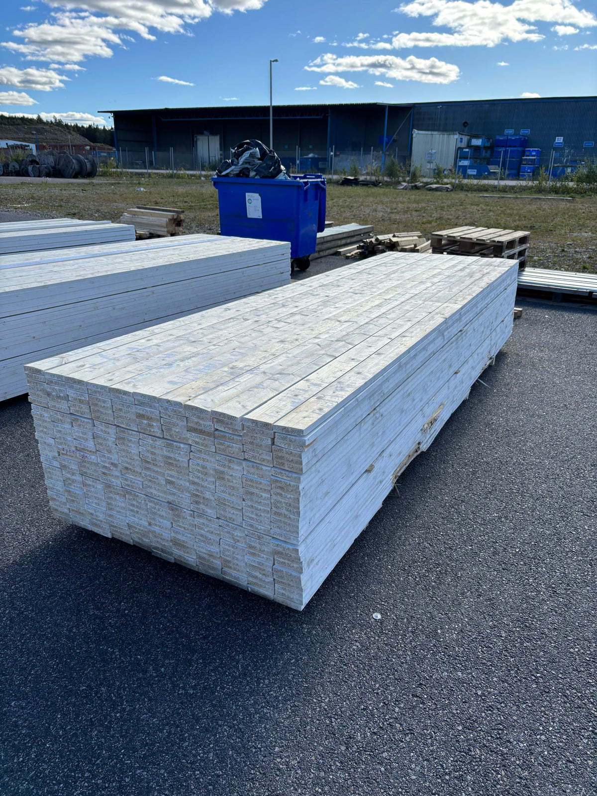 Paket Finsågade Brädor 22x95mm 3,60m 286st Vit Mellanstrukna