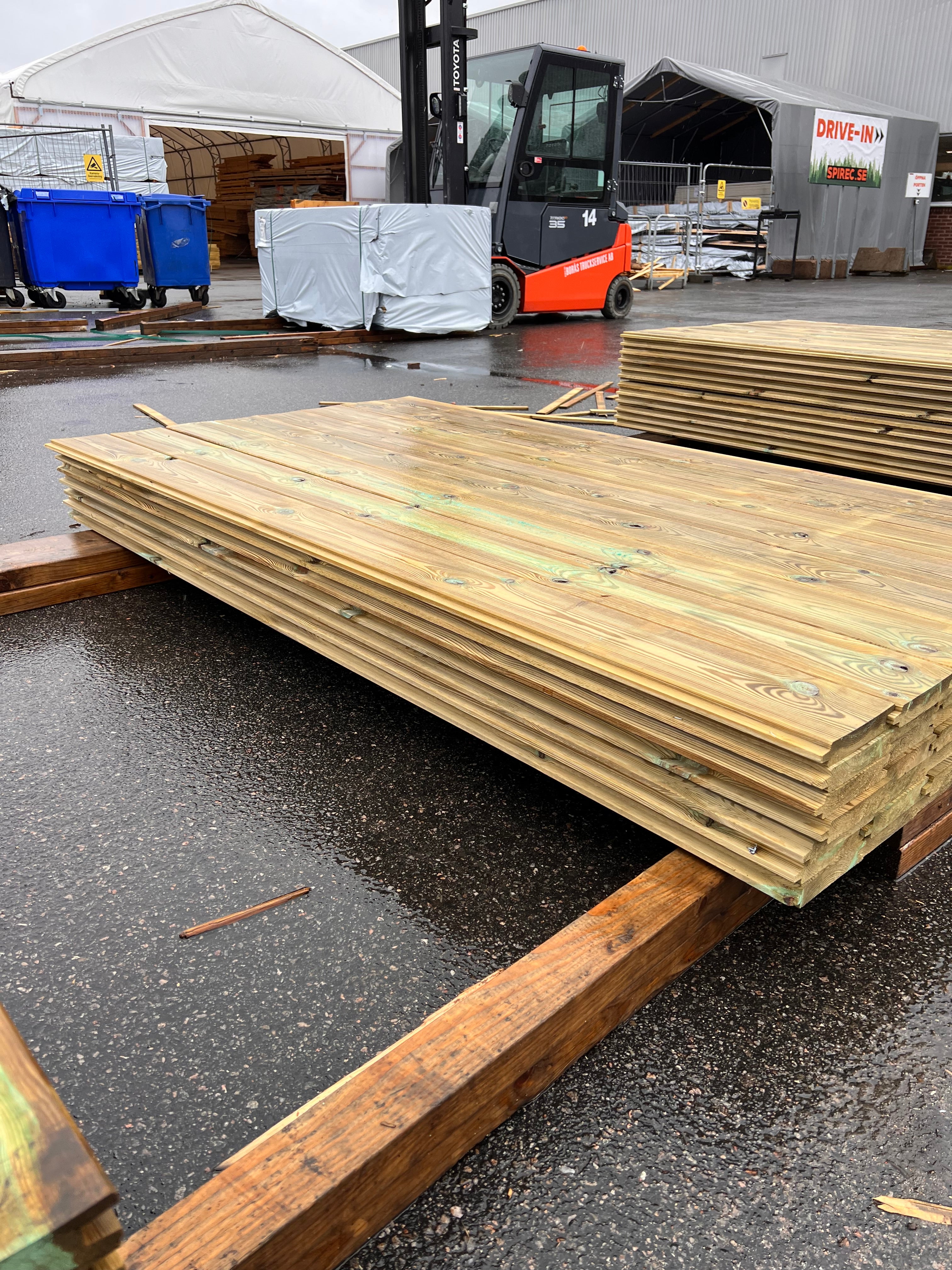 Paket Spontad Panel Hyvlad 27x145mm – 56 st 2.0m Tryckimpregnerad
