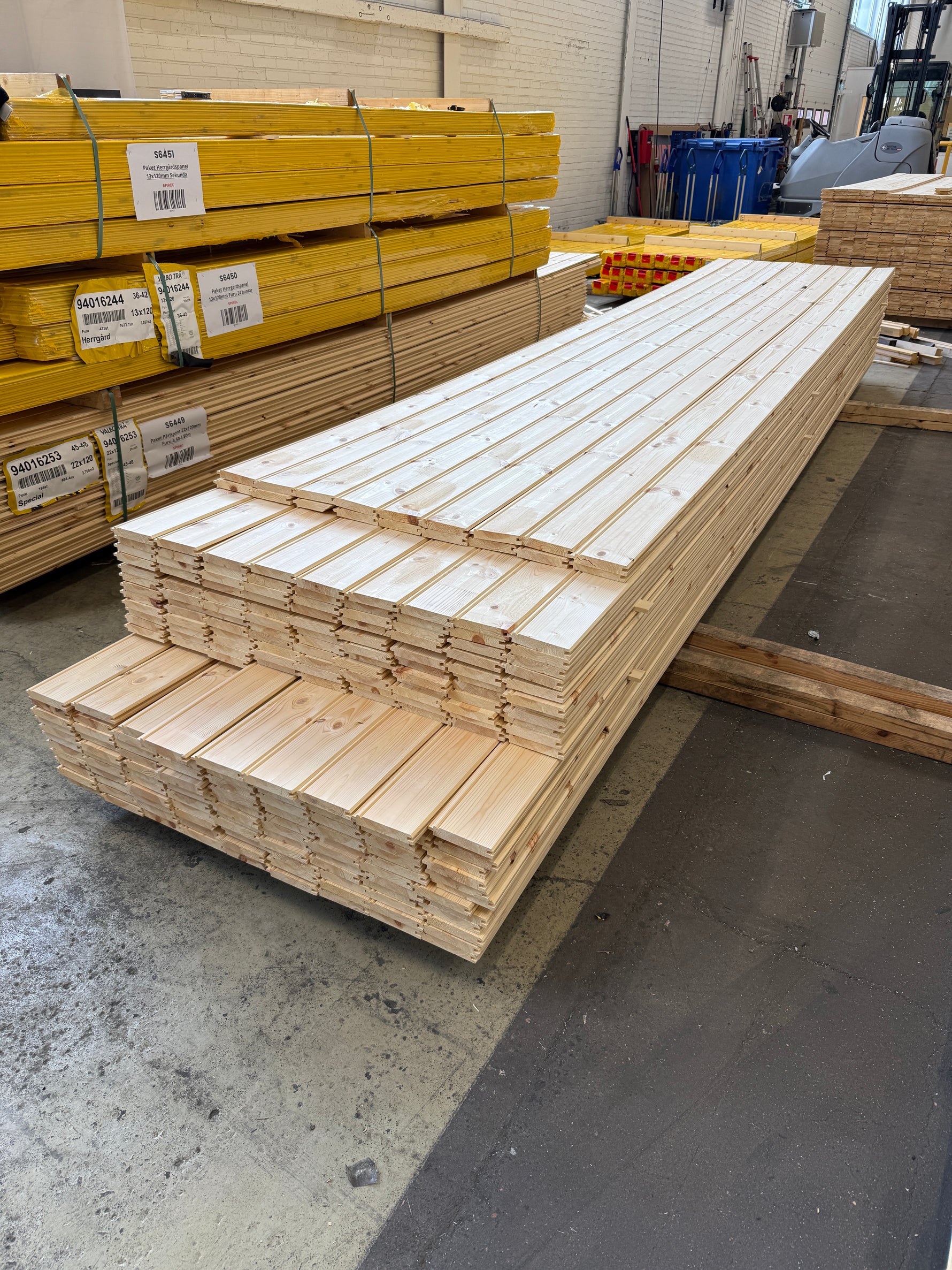 Paket Pärlspont 22x120mm Furu, 225st 4,50–5,10m (Sekunda)