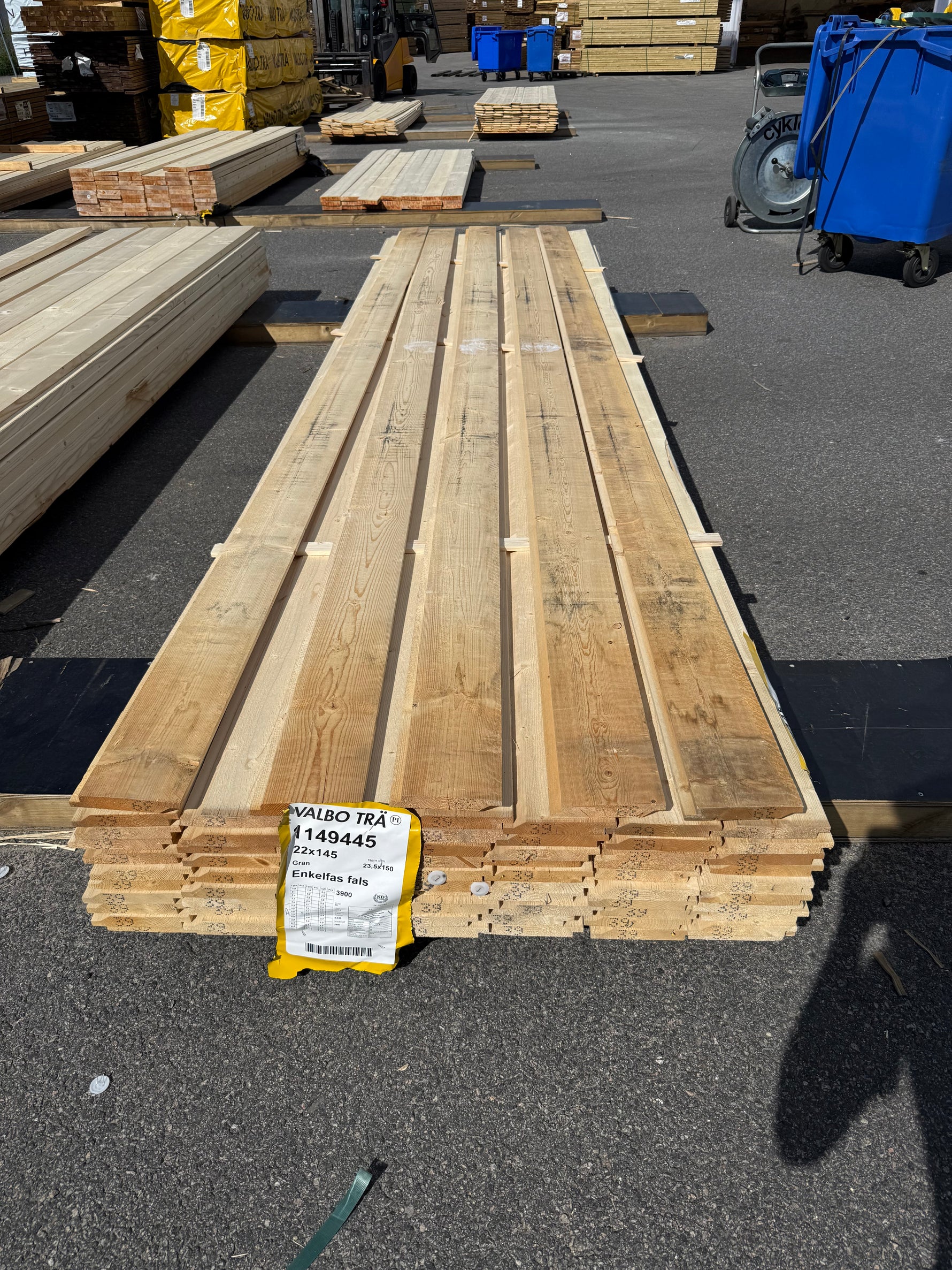 Paket Ytterpanel Enkelfas Fals 22x145mm 3.90m 75st