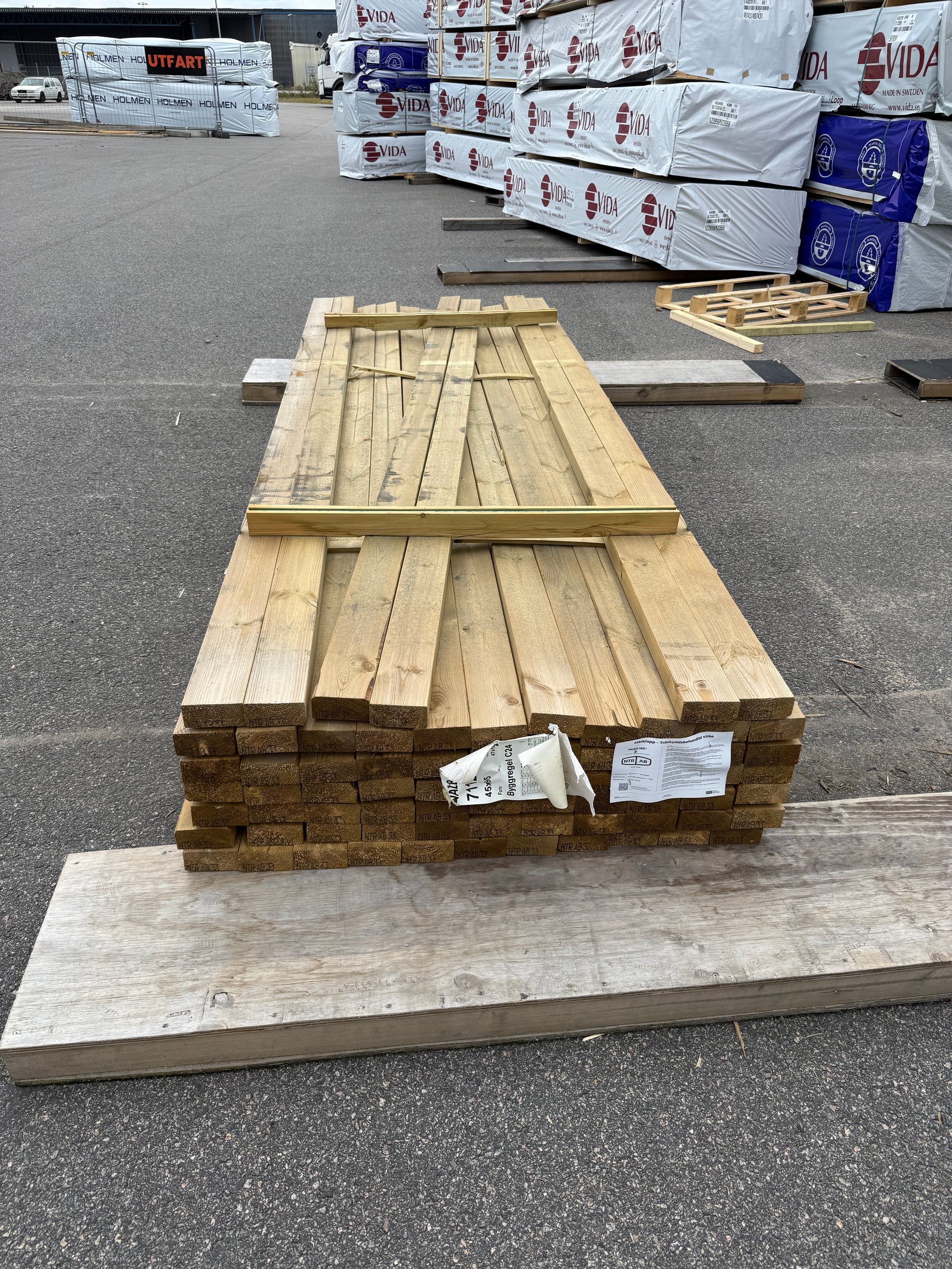 Parti Tryckimpregnerade Reglar 45x95mm 3.30m 72st- Furu C24