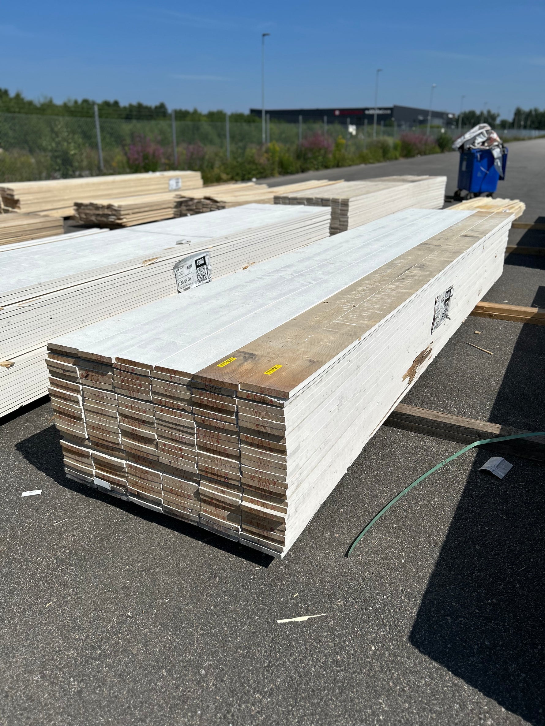 Paket Finsågade Brädor 22x170mm 4.80m 156st Mellanstruken