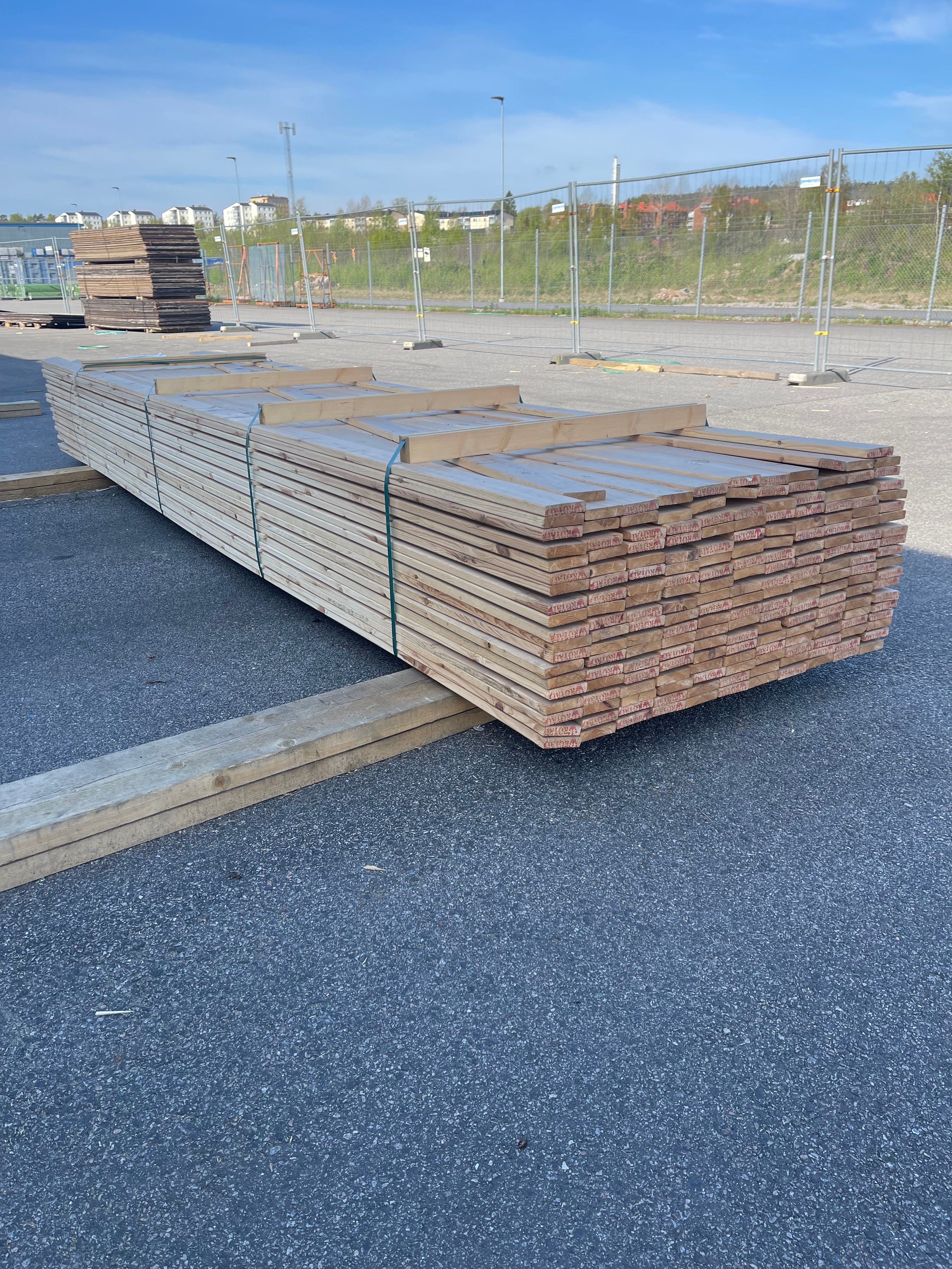 Paket Trall Furu Hyvlad 22x95 mm – 4,80 m – 202 st – Obehandlad