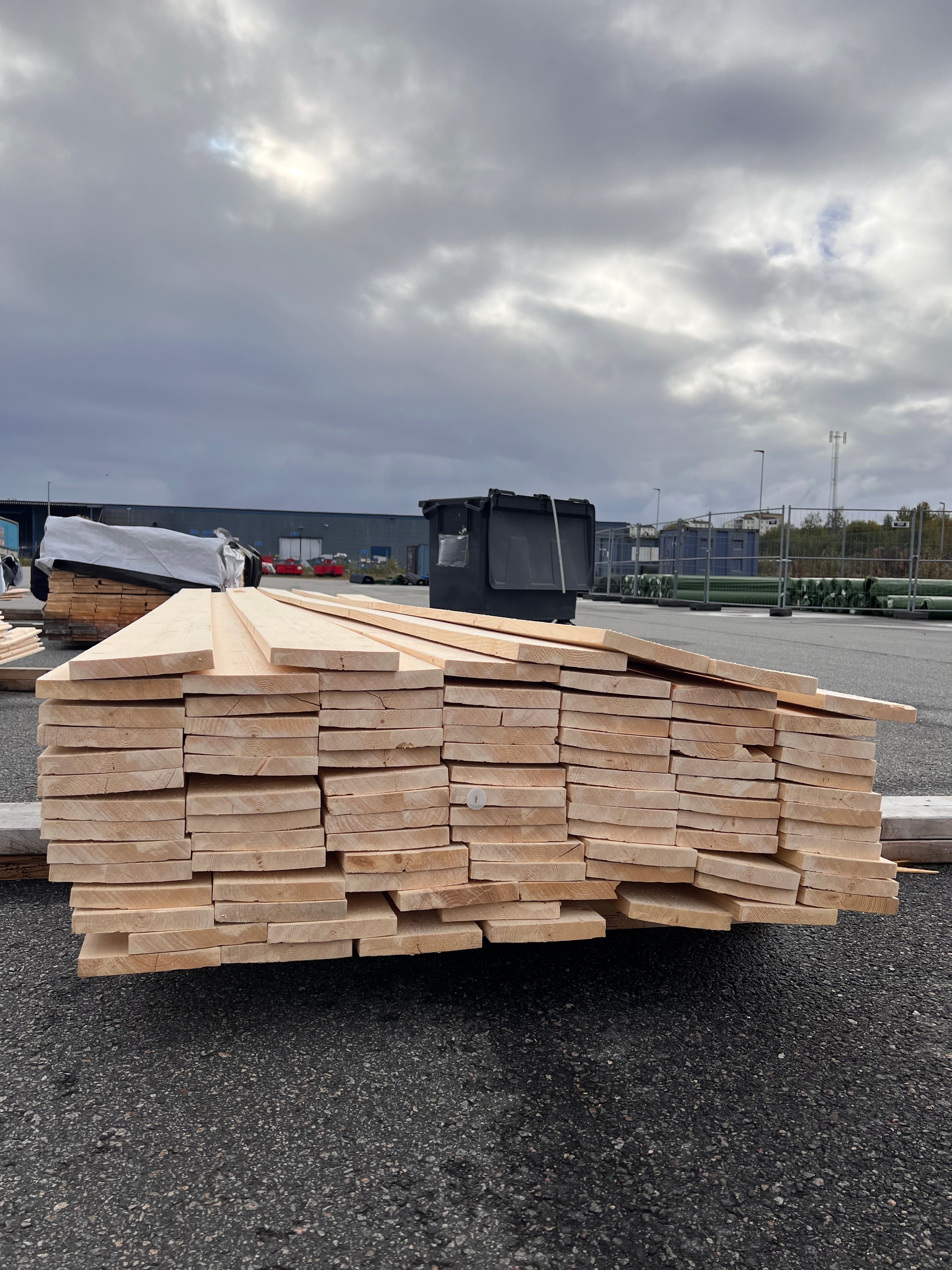 Paket Ytterpanelbräda 22x145mm, 84st- 4.60m (B-sort Felhyvlad)
