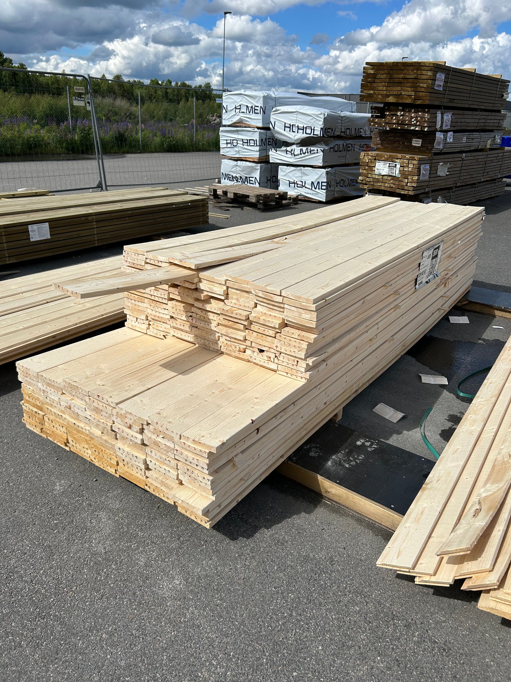 Paket Finsågade Brädor 22x145mm, 209st 3,0–3,60m (Andra sortering)
