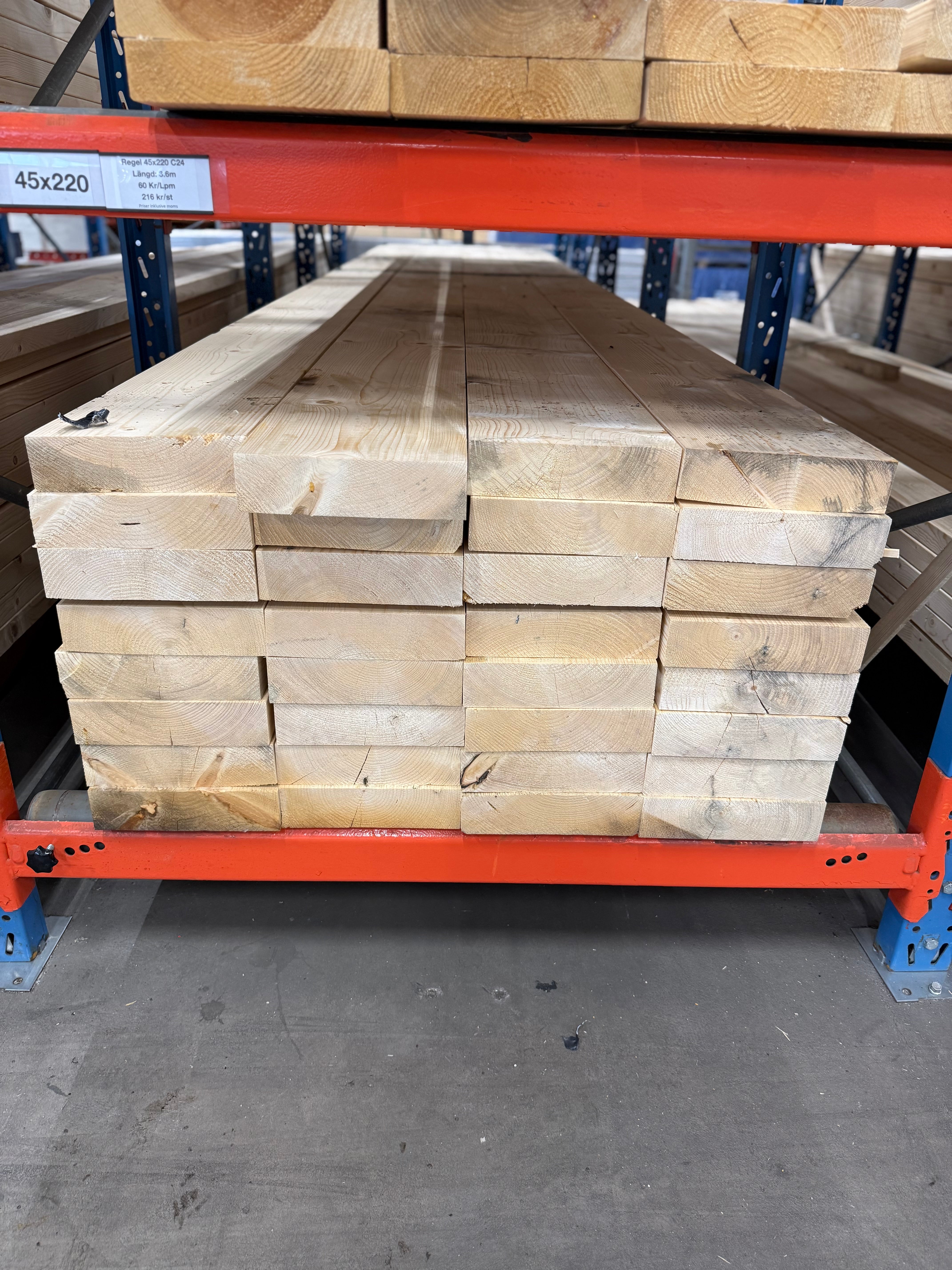 Regel 60x230mm hyvlad