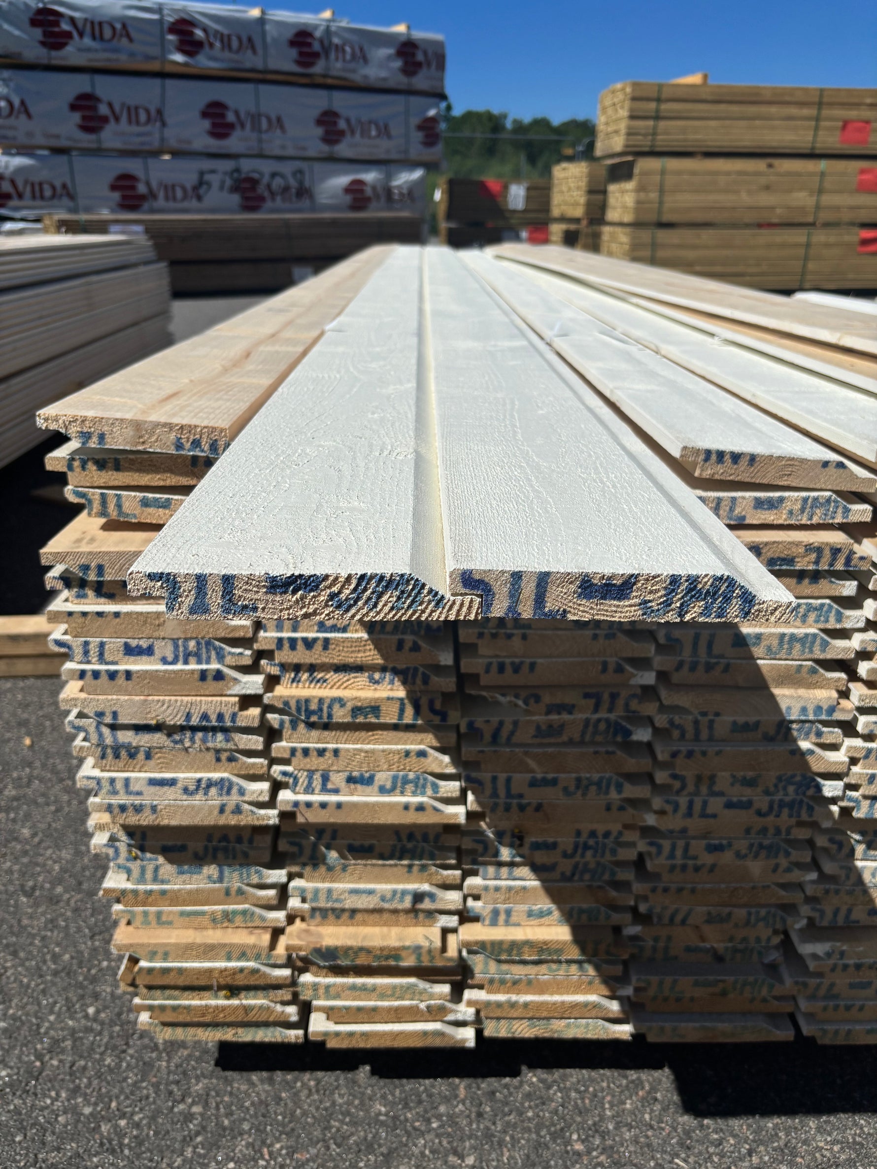 Paket Ytterpanel Enkelfas 22x145mm, 160st 4.50m Grundmålad