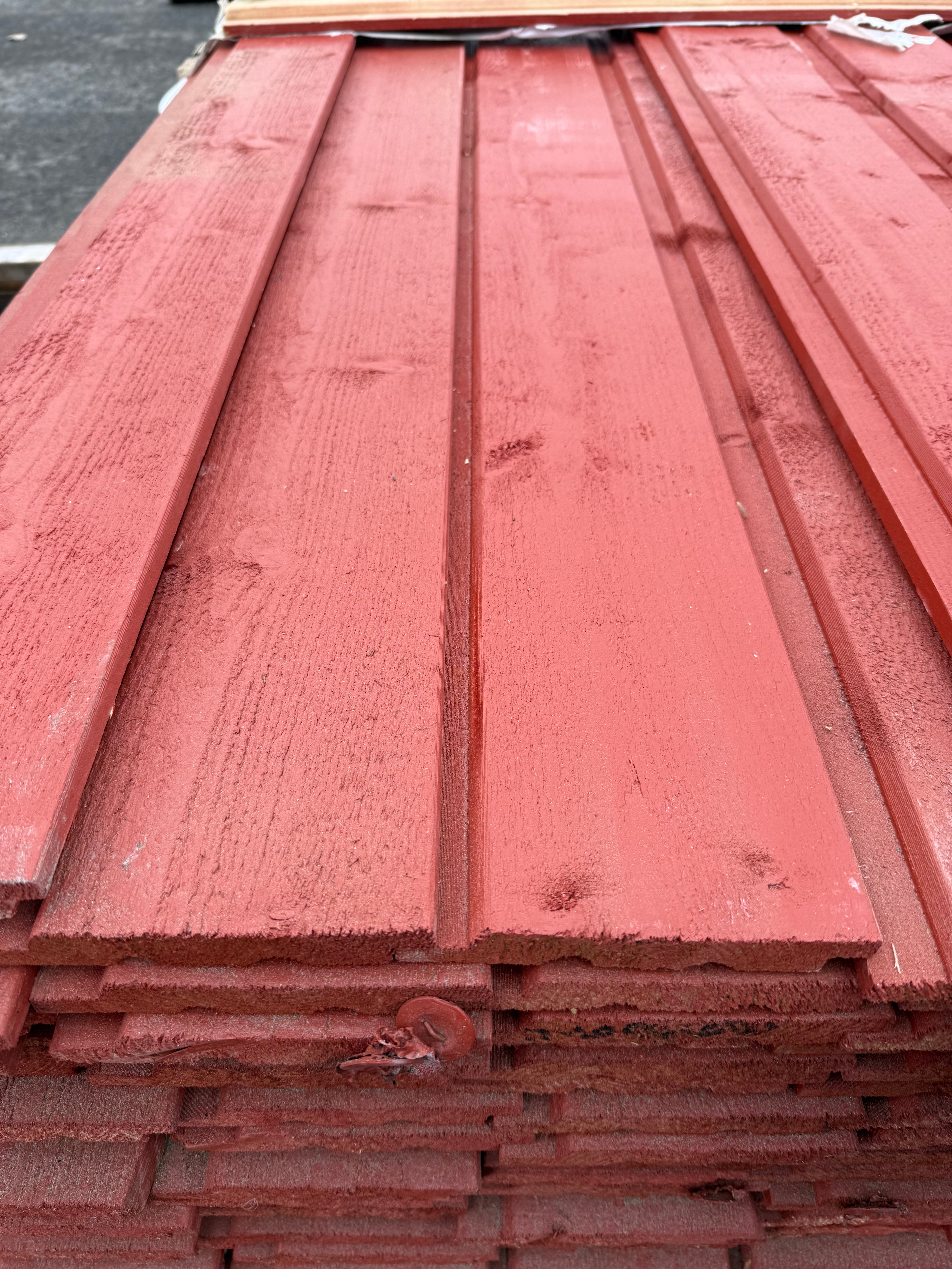 Paket Ytterpanel Falsad Enkelfas 21x147mm – 130 st (5,10 m, Brandröd)