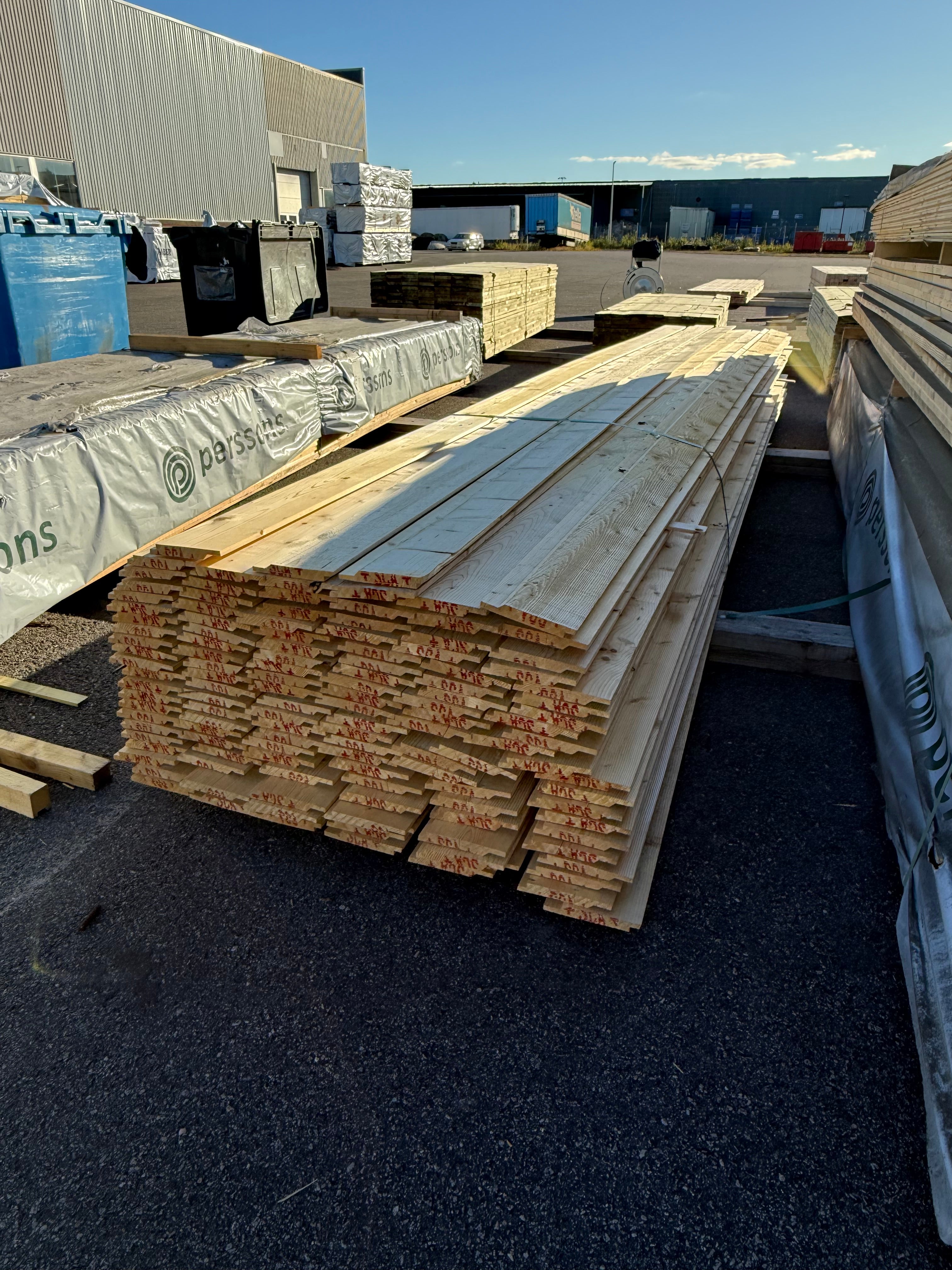 Paket Ytterpanel 22x165mm – 126 st 5,40 m (gran, obehandlad)