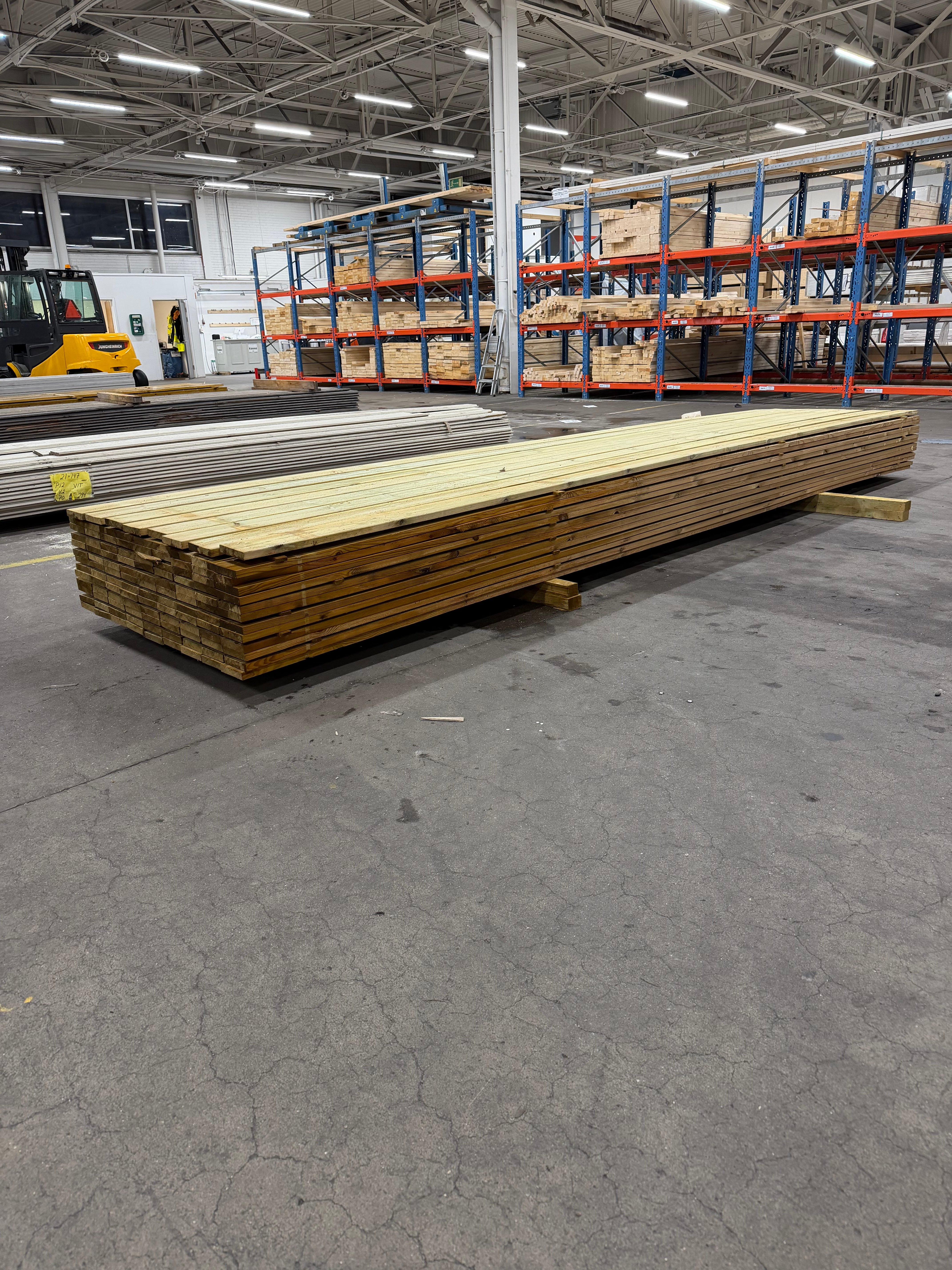 Paket Finsågad Panel 22x120 mm – 116 st 4,8 m, furu Tryckimpregnerad