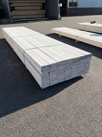 Paket Finsågad ytterpanel 22×145 mm 4,50 m – Vit Grundmålad, 126 st