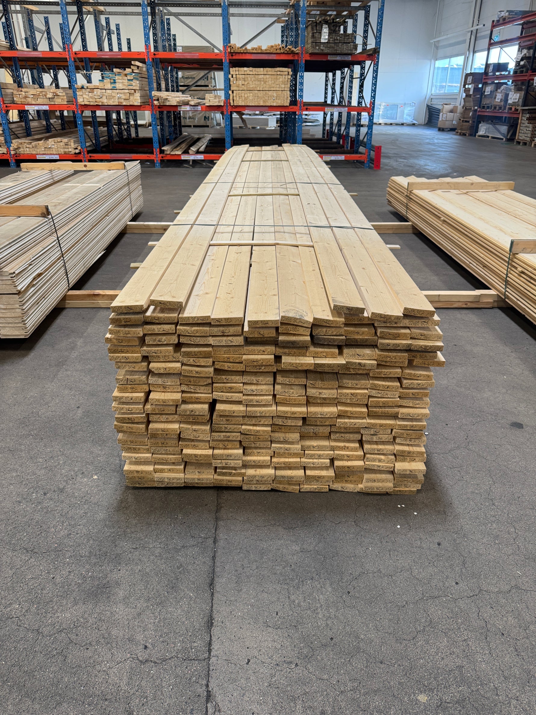 Paket Finsågade Brädor 22x95mm 5,40m – 195 st Väderbitna