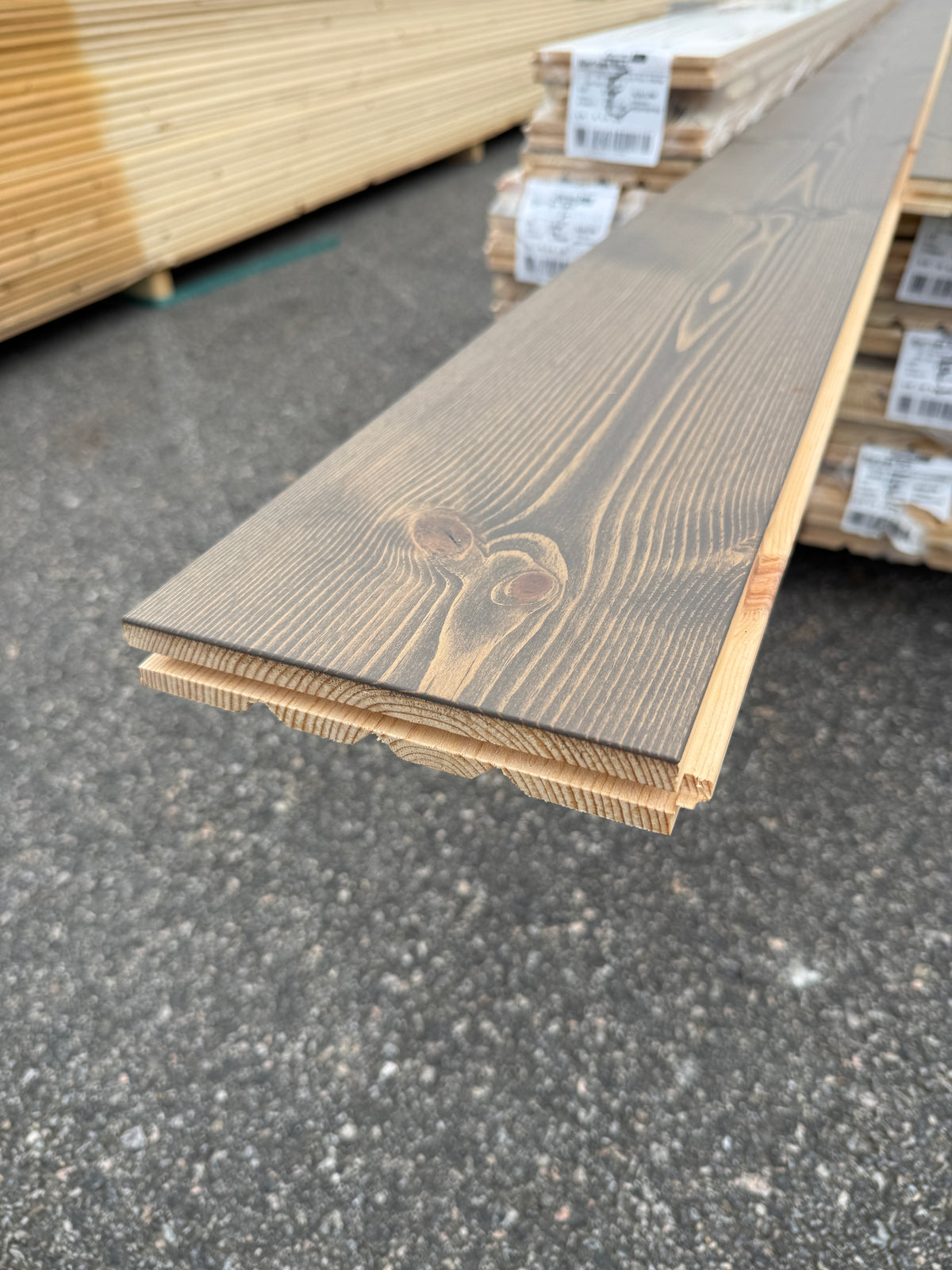 Parti Golv Borstat 25x160mm Furu 60,58m² Ekonomi – Brun Hårdvaxolja