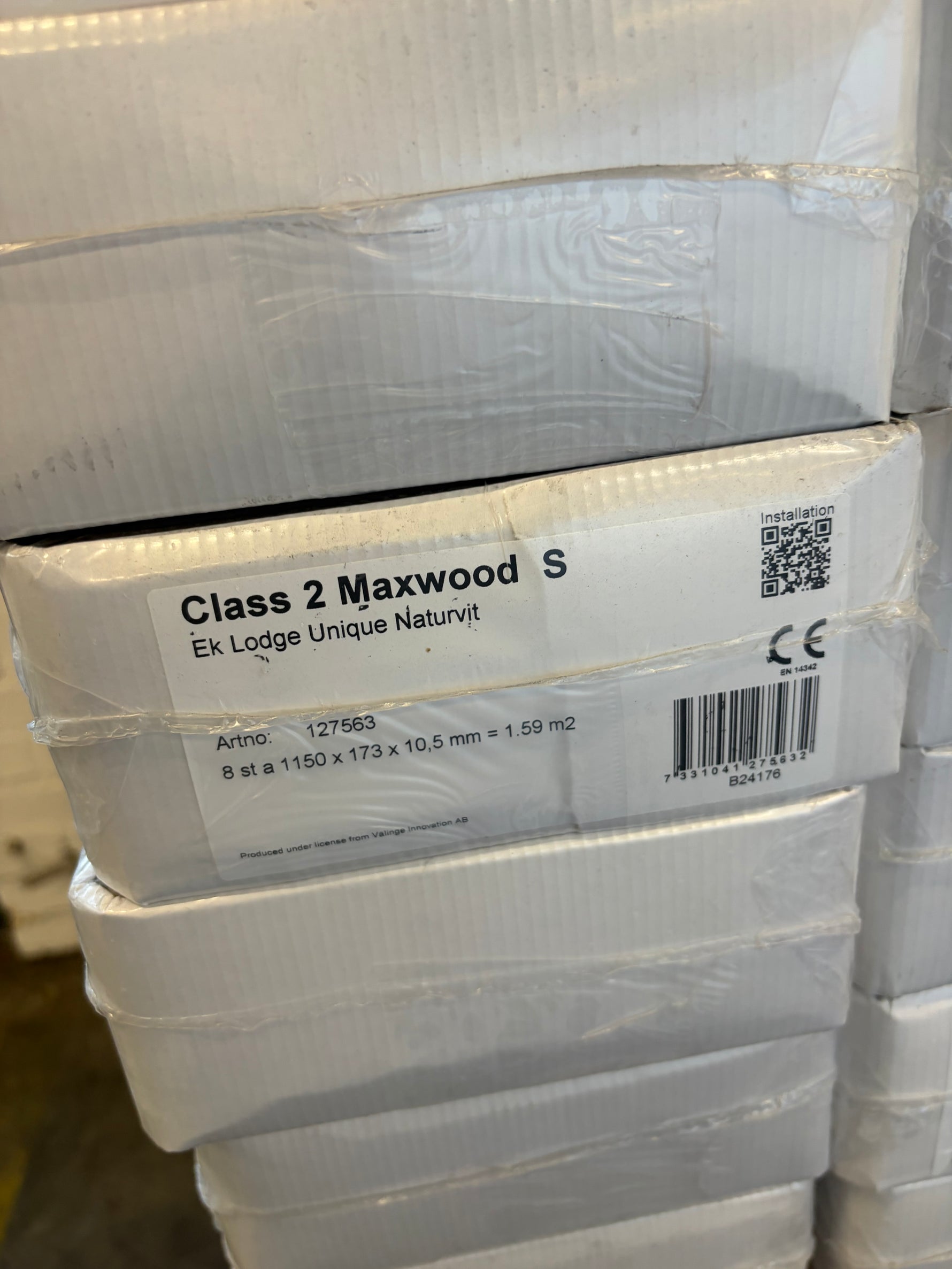 Parti golv Class 2 Maxwood S Ek Lodge Unique Naturvit – ca 109,71 kvm