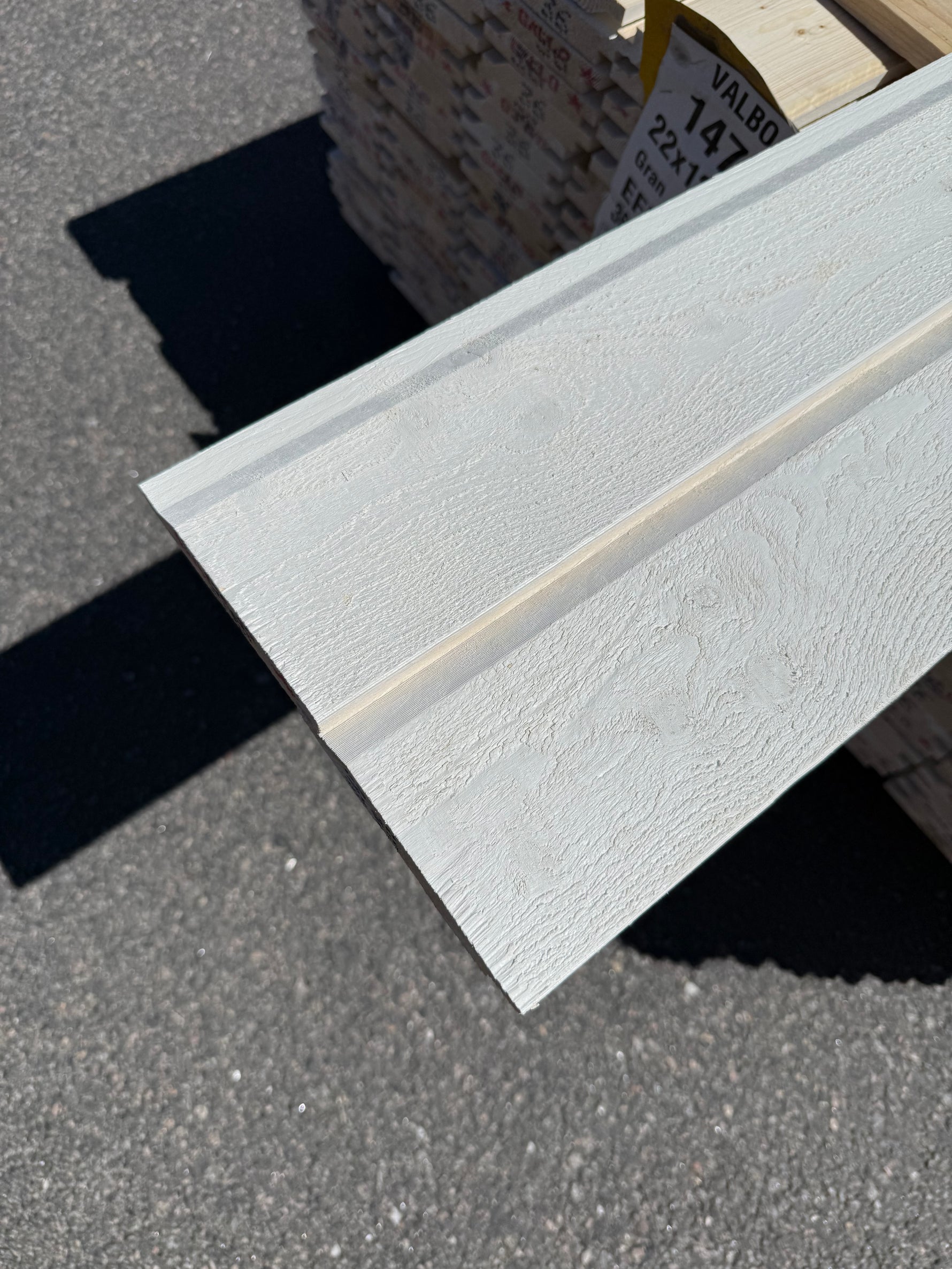 Paket Ytterpanel Enkelfas Halvspont 22x120mm, 180st 3.60m Grundmålad