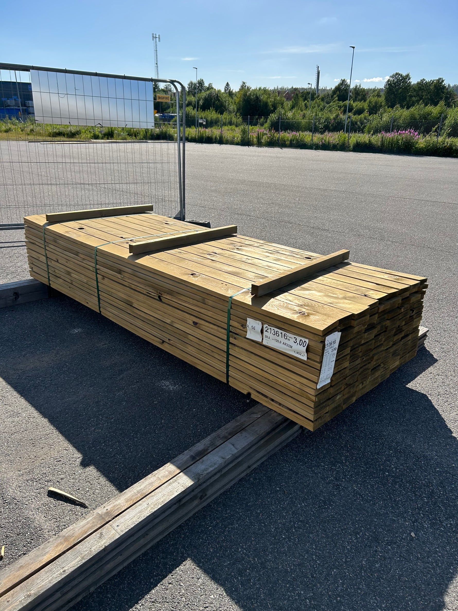 Paket Tryckimpregnerad Trall 28x120mm 3,00m 144st B-Sortering