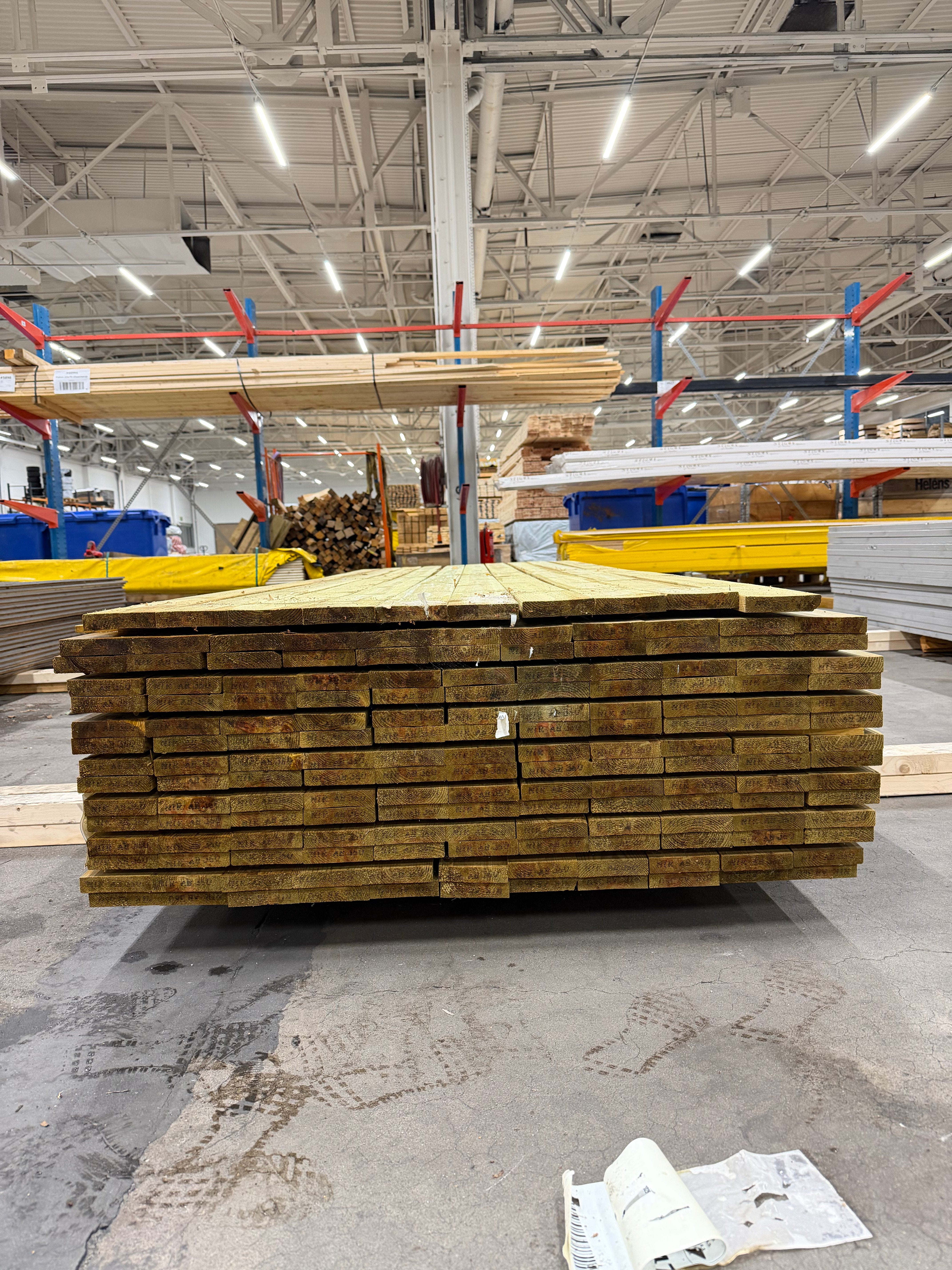 Paket Finsågad Panel 22x95 mm – 164 st Tryckimpregnerad