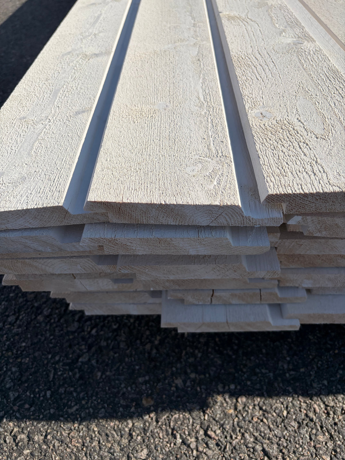 Paket Ytterpanel Dubbelfas 22×145 mm 4,50 m – Vit Grundmålad, 63 st
