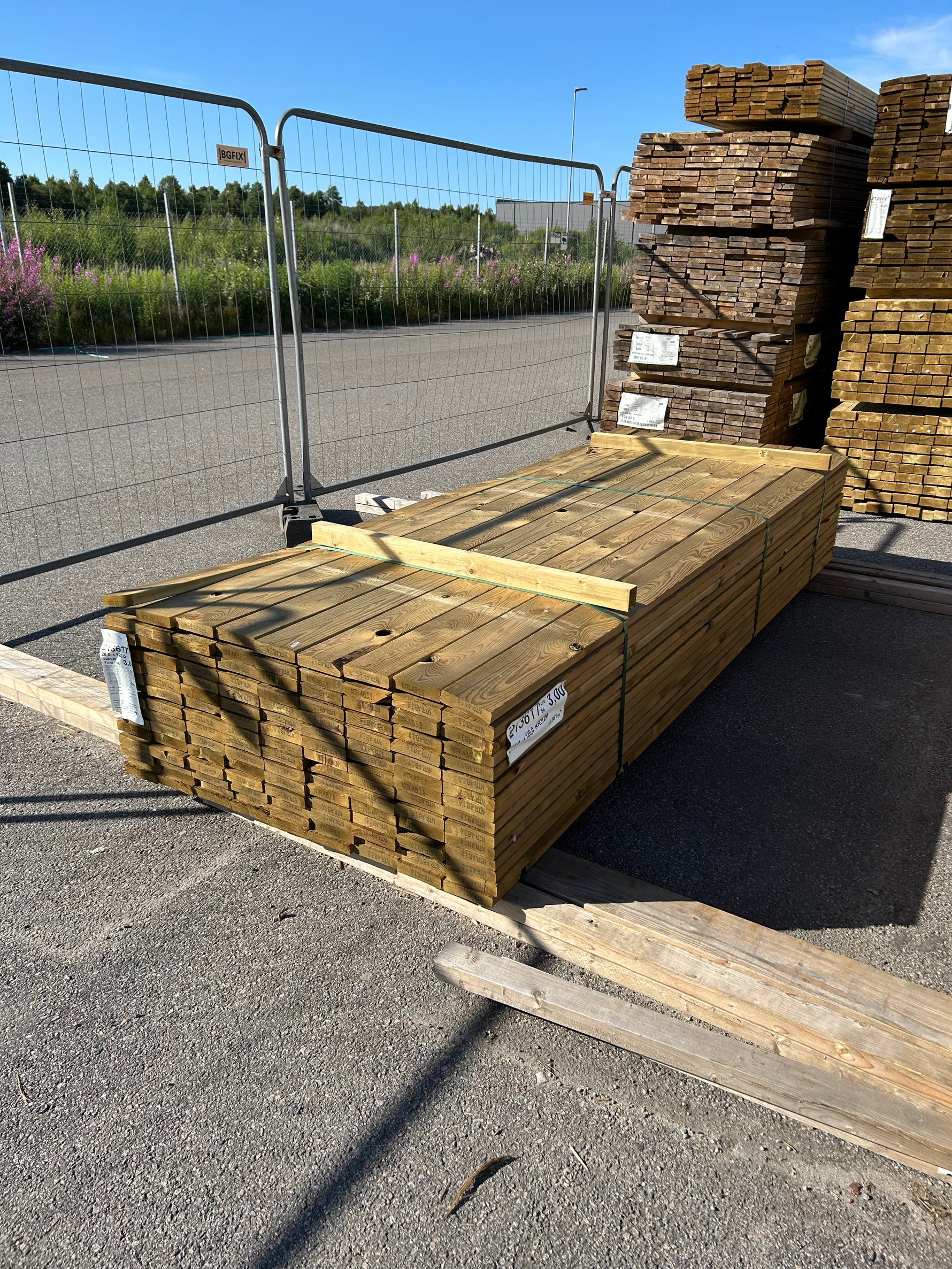 Paket Tryckimpregnerad Trall 28x120mm 3,00m 135st B-Sortering