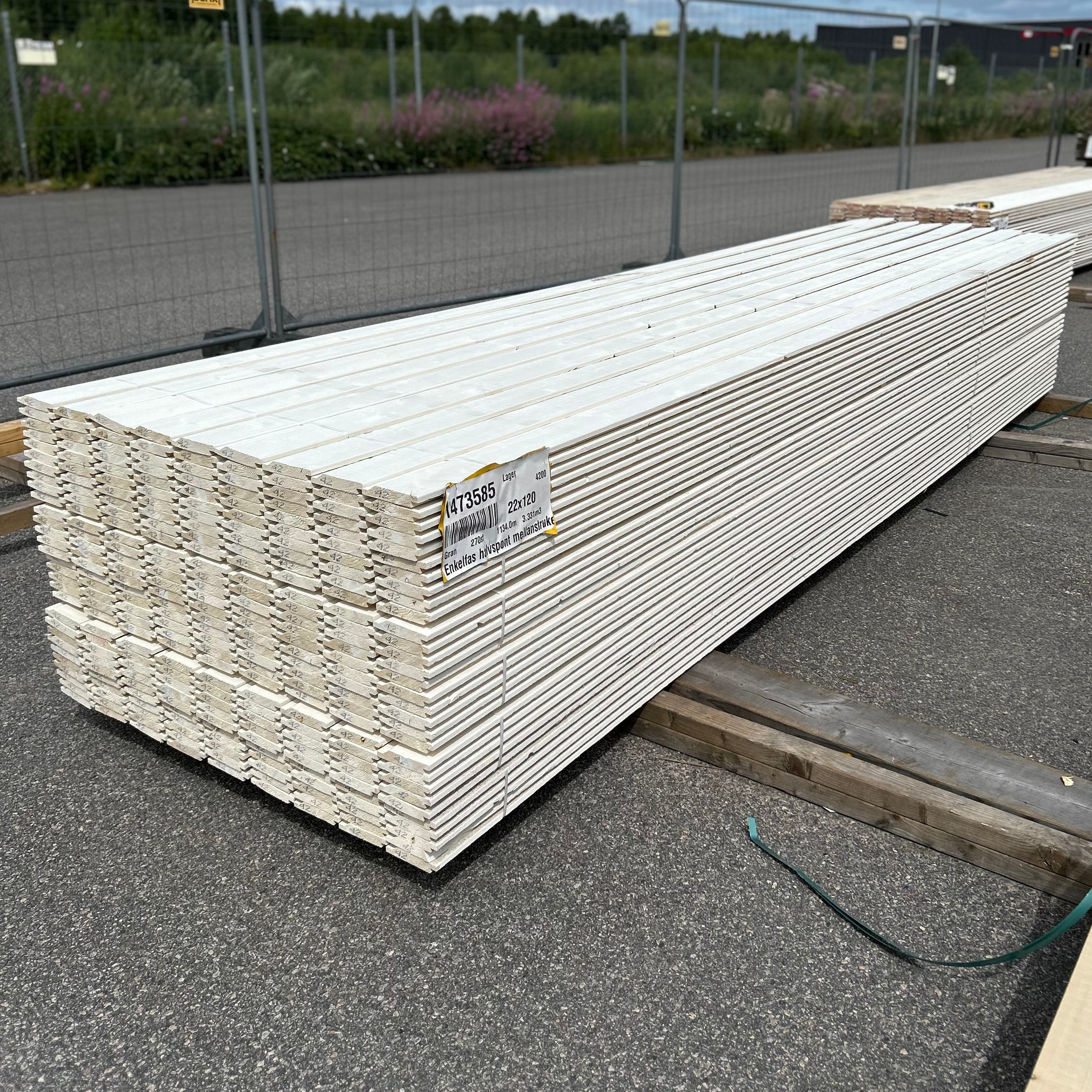 Paket Enkelfas Halvspont 22x120mm 4.20m 270st Mellanstruken