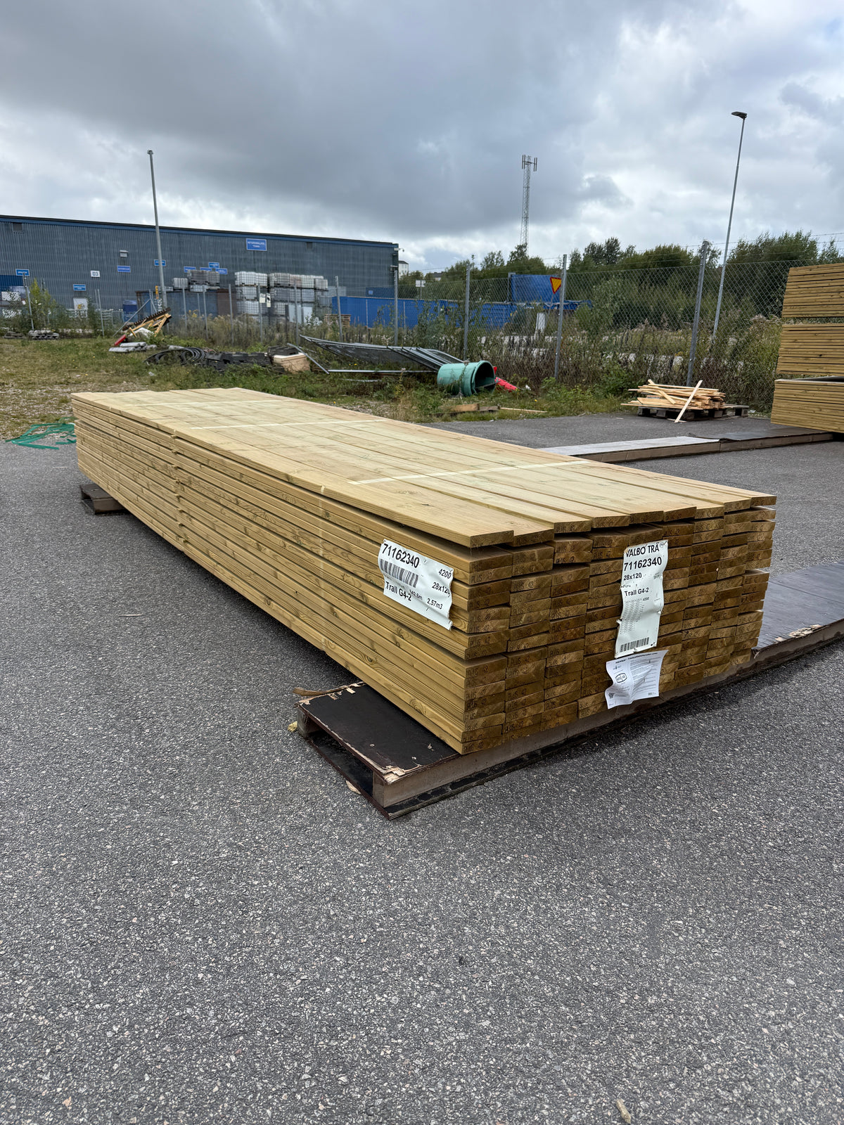 Paket Tryckimpregnerad Trall 28x120mm, 153st 4,20m (G4-2)