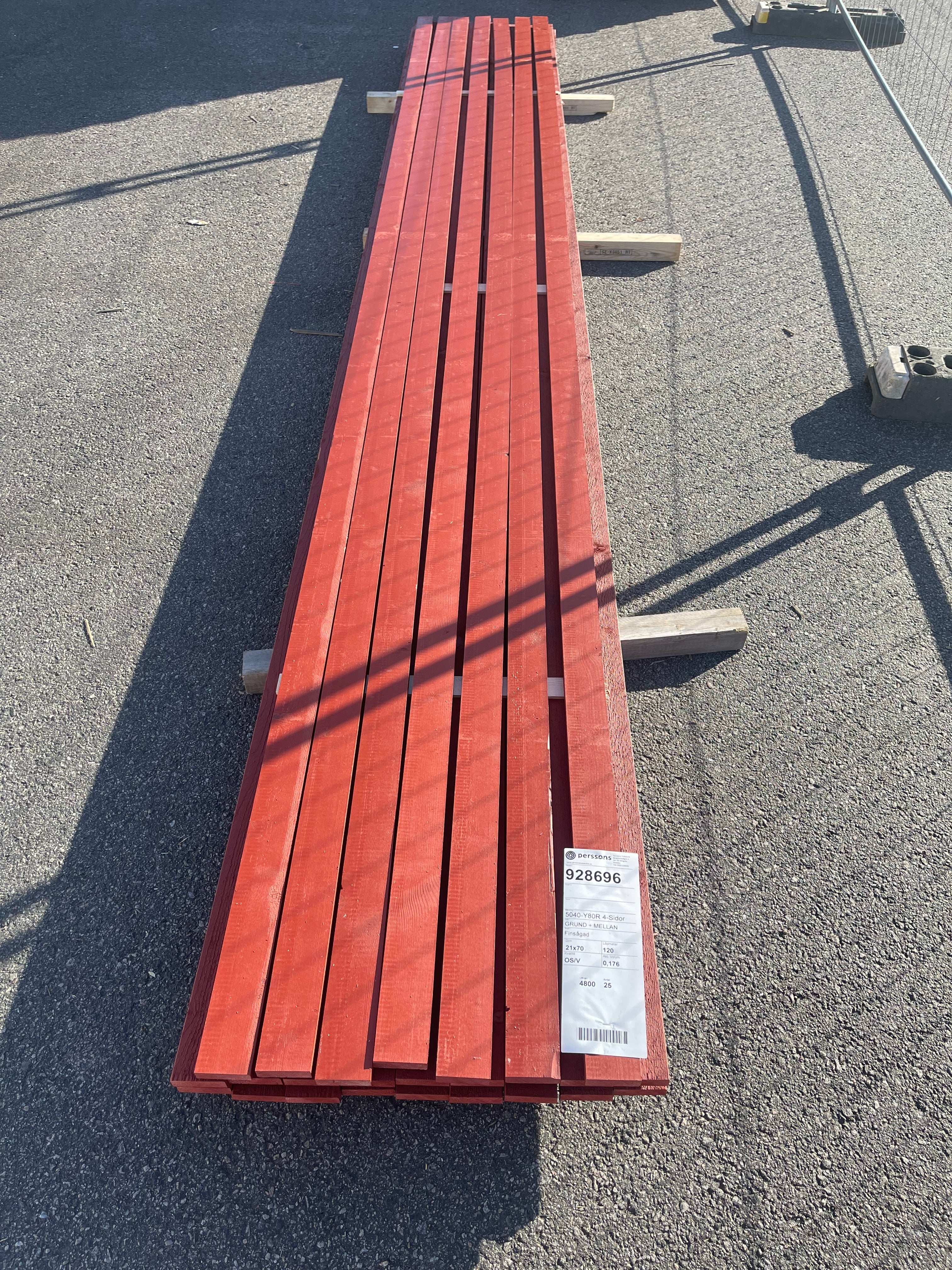 Paket Panel 21x70 mm – 4,80 m – 25 st – Färg 5040-Y80R