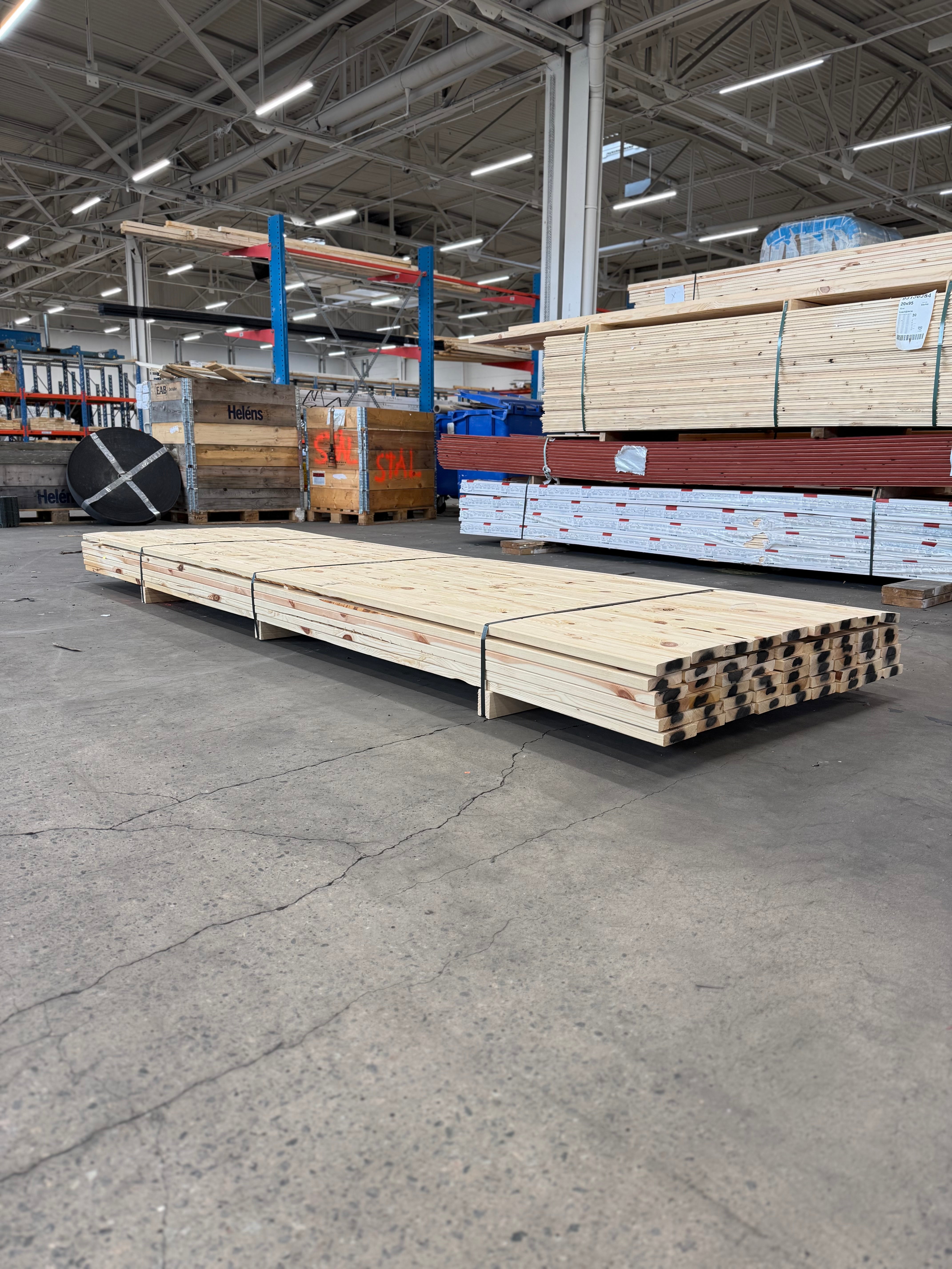 Paket Hyvlade Brädor 28x120mm, 3.60m- 54st (Furu) B-sortering