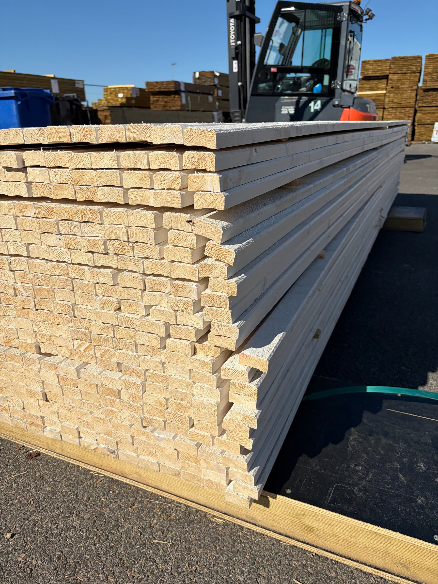 Parti Lockläkt 22x45mm, 528st 3.6m- Grundmålade