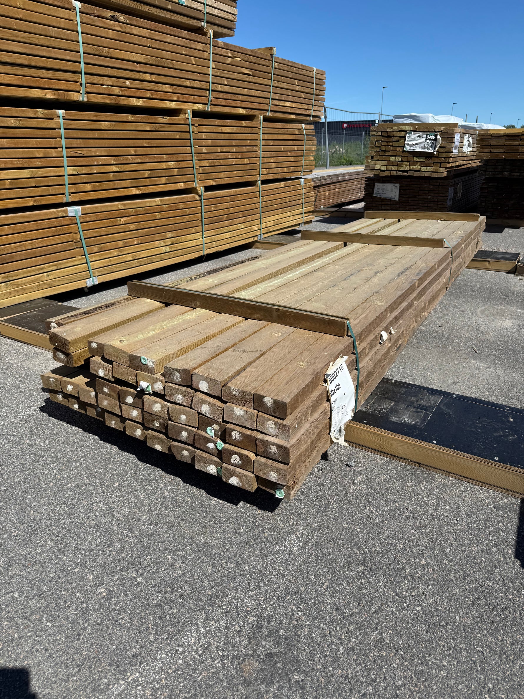 Paket Tryckimpregnerade Reglar 50x100mm, 50st 3,90–4,20m