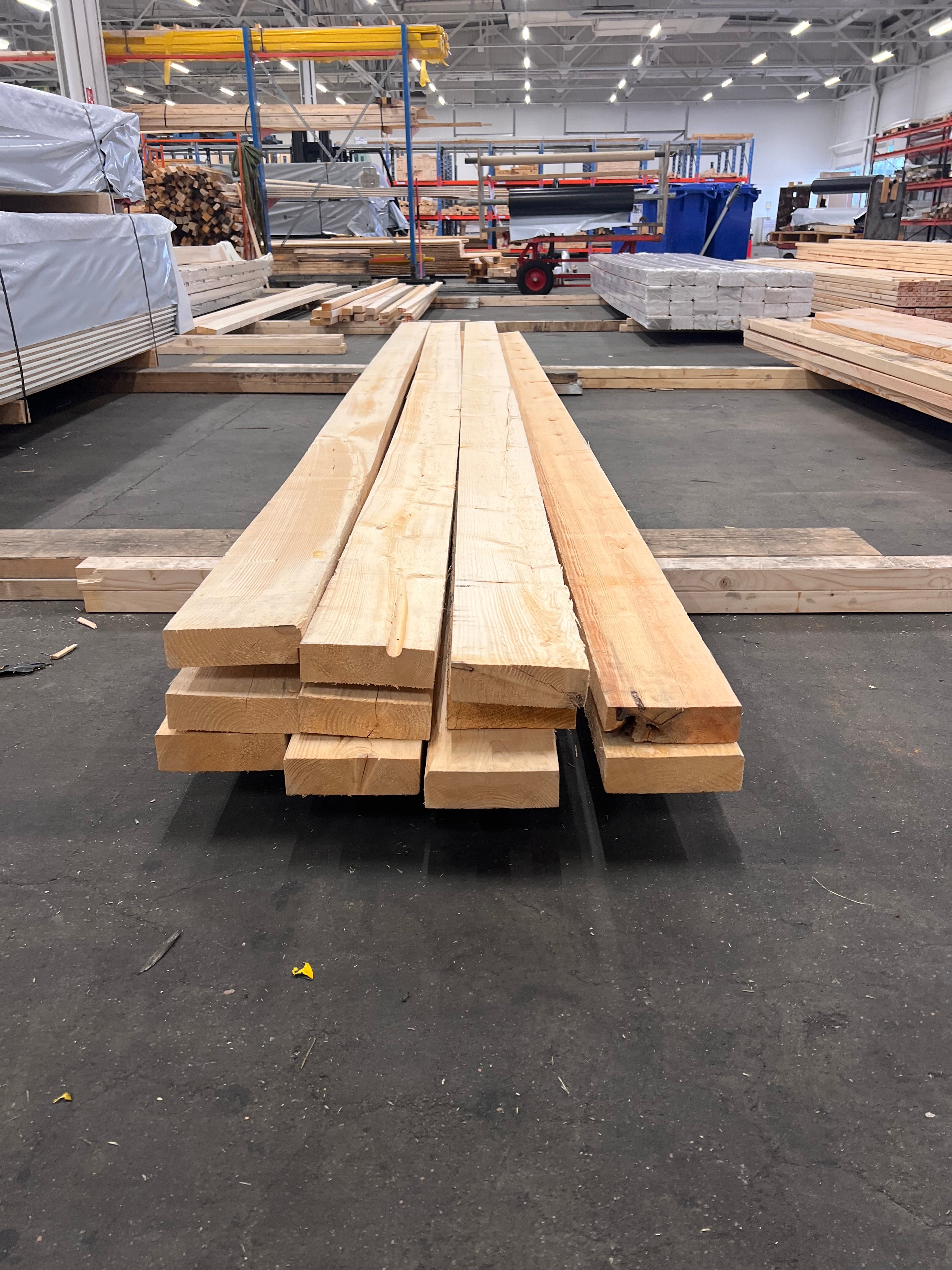 Paket Reglar Ohyvlade 47x150 11 st 4,20m ( böjda, skadade)