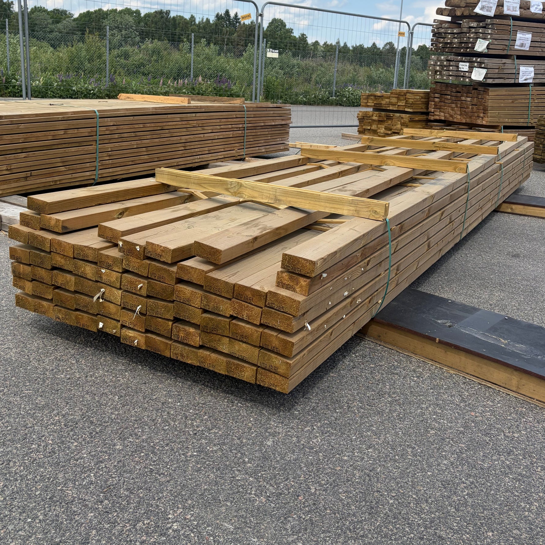 Paket Tryckimpregnerade Reglar 45x95mm C24, 64st 5,10m