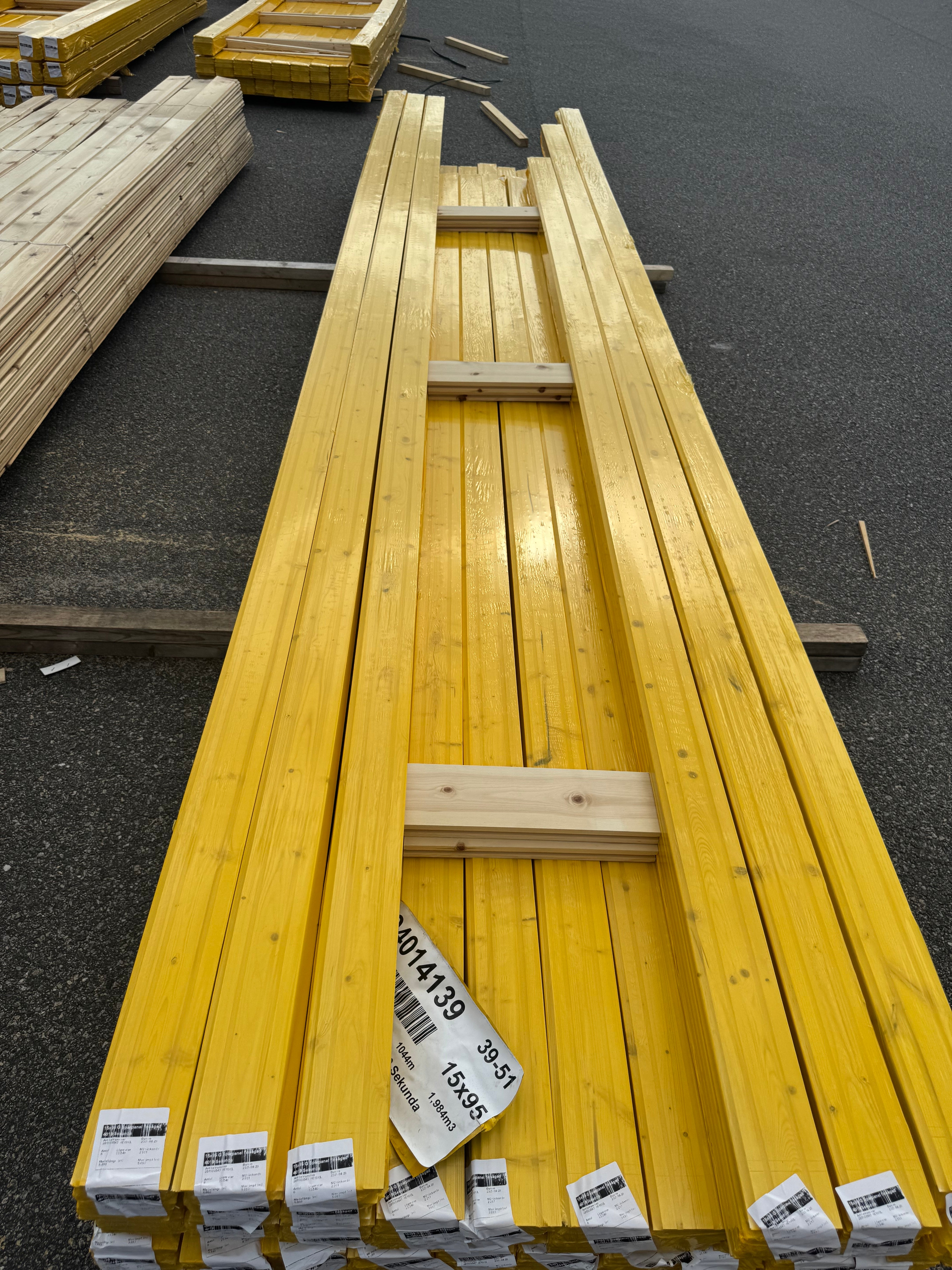 Spårpanel 15x95 Gran – Sekunda, Finsågad, Obehandlad