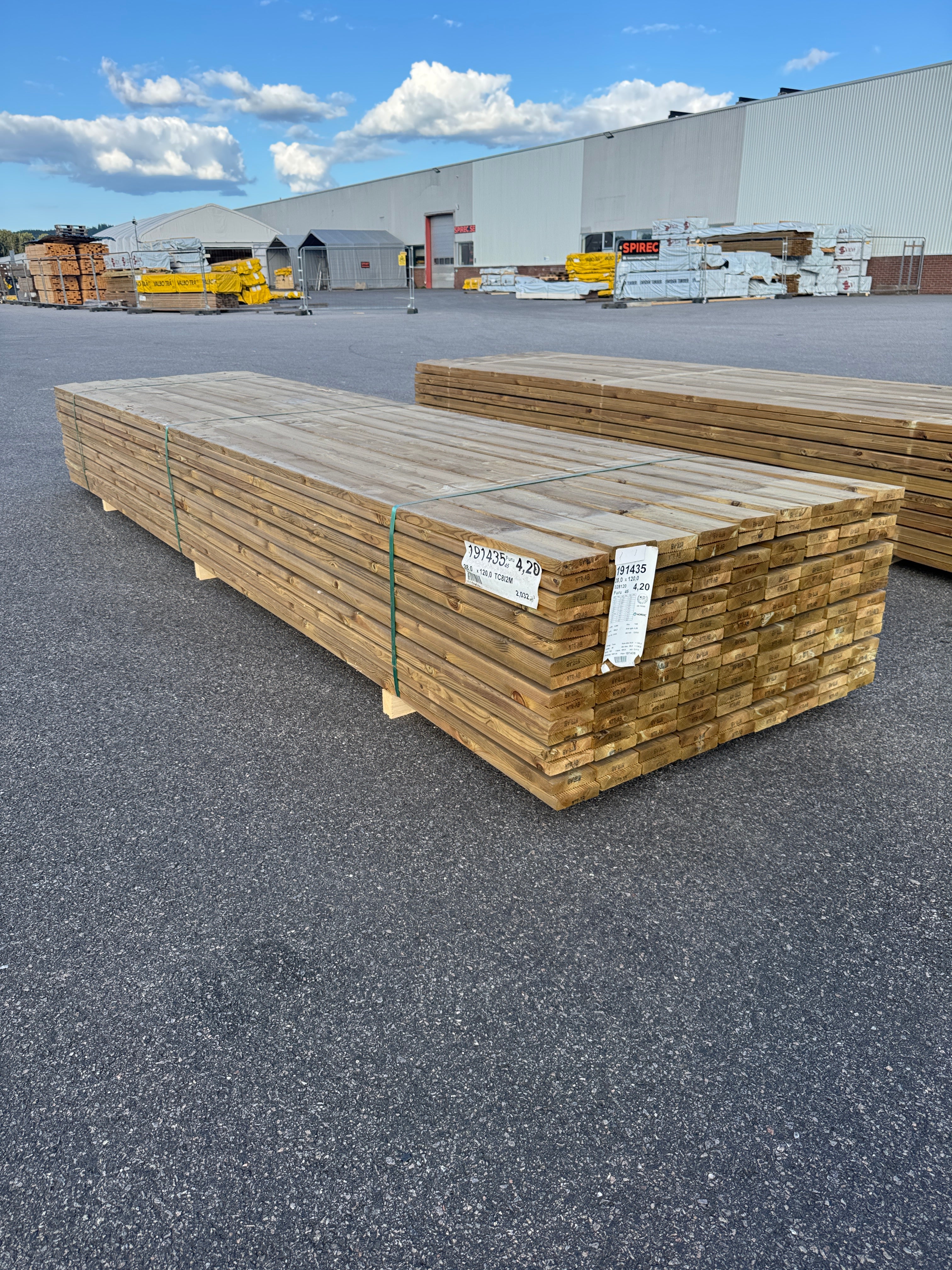 Paket Rillad Trall 28x120 – 144st – 4.20 m – NTR AB A-sortering