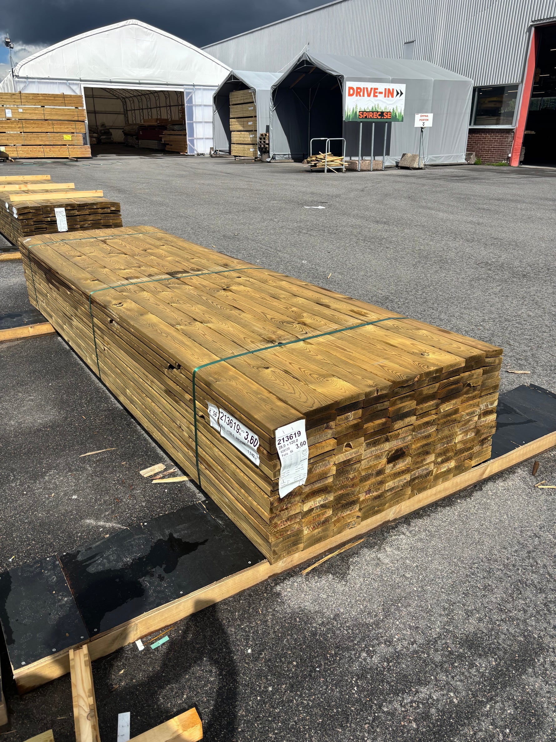 Paket Tryckimpregnerad Trall 28x120mm, 144st 3,6m (B-sortering)
