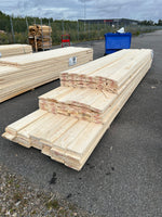 Paket Finsågade Brädor 22x170 mm – 4,20–5,40 m (Andra sortering)