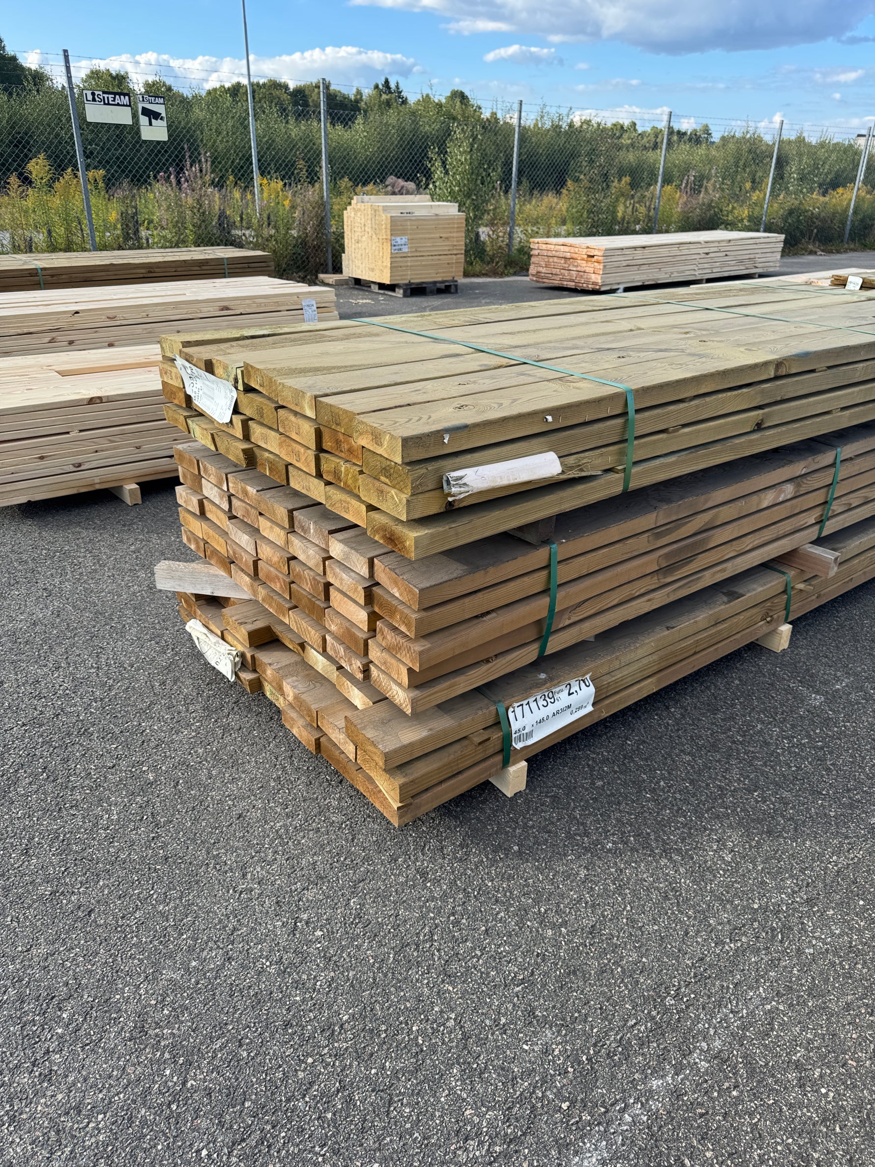 Paket Reglar 45x145 – 84st – 2.70 m – Tryckimpregnerade