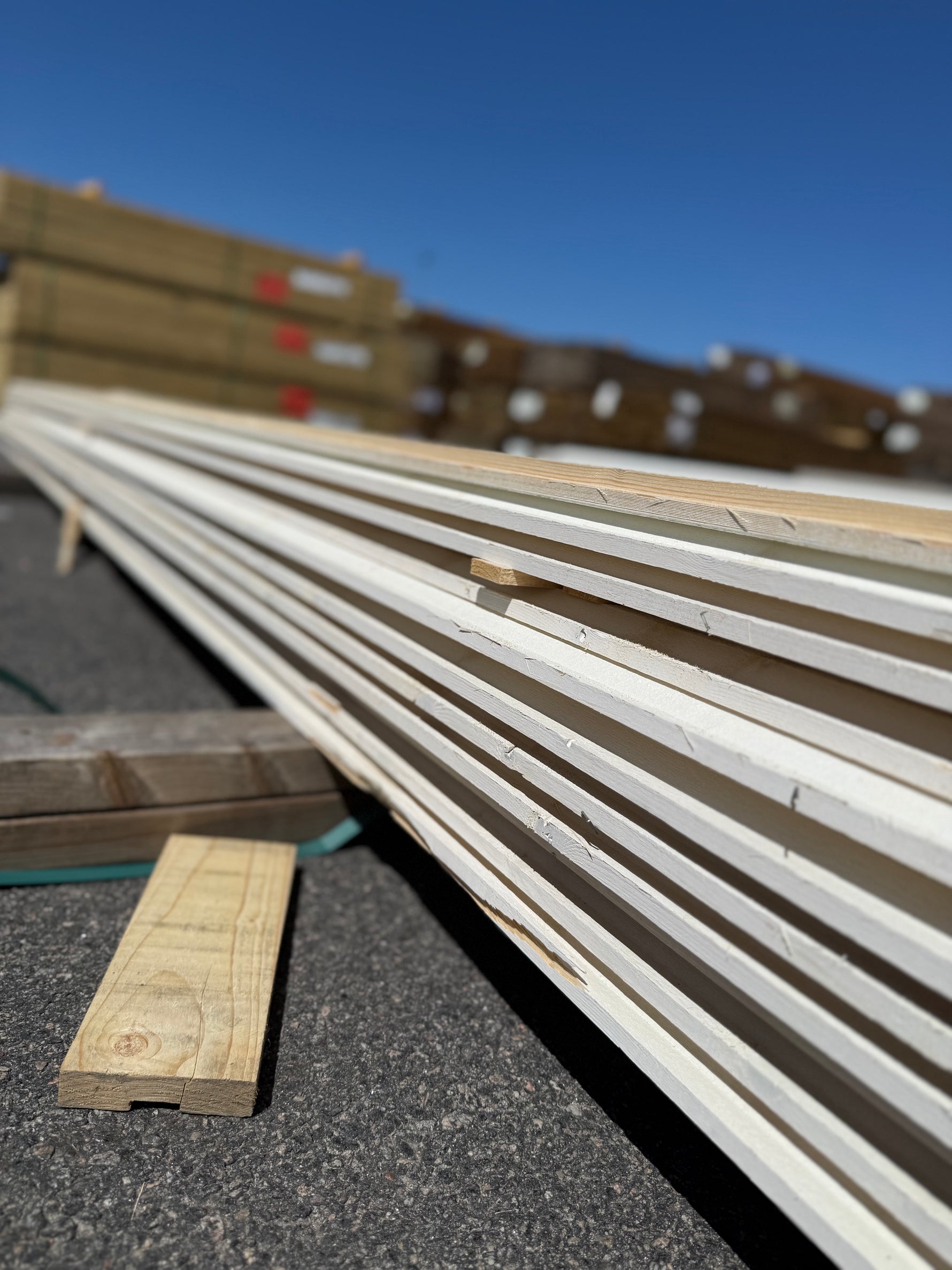 Paket Ytterpanel Enkelfas Halvspont 22x120mm, 108st 4.50m- Grundmålad