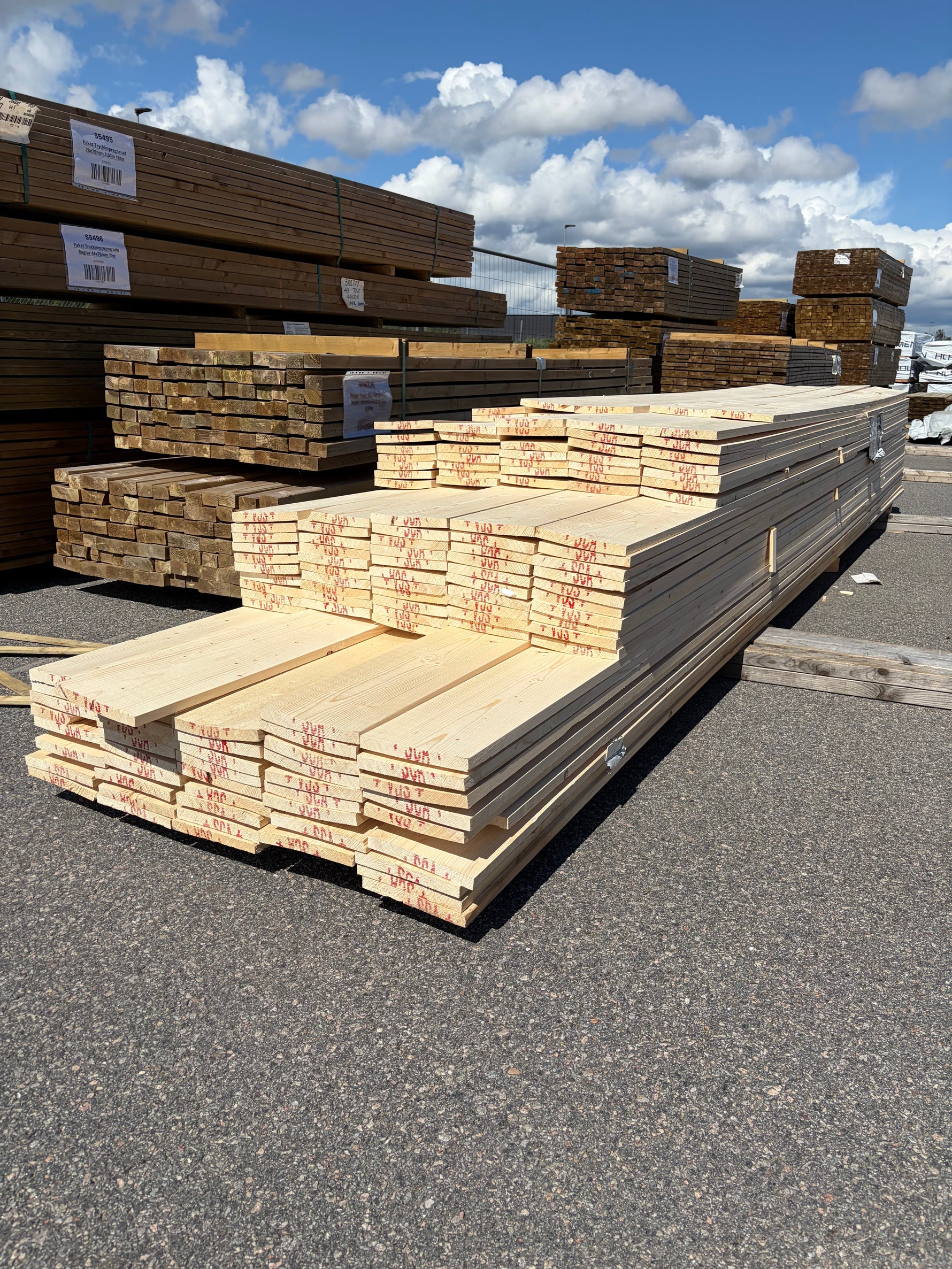 Paket Ytterpanel 22x195mm, 139st 3,60–5,40m (Andra sortering)