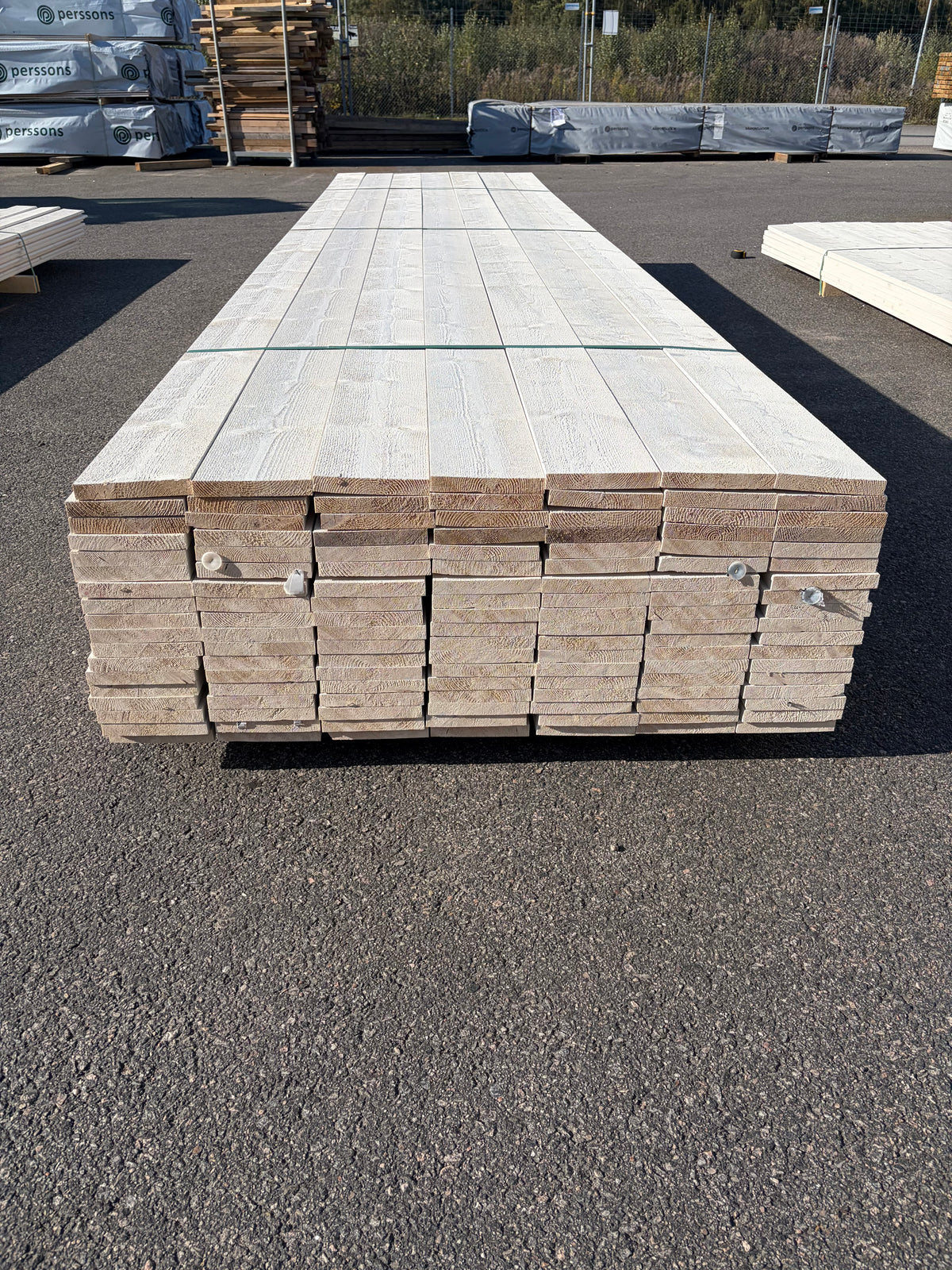Paket Finsågad ytterpanel 22×145 mm 4,50 m – Vit Grundmålad, 126 st