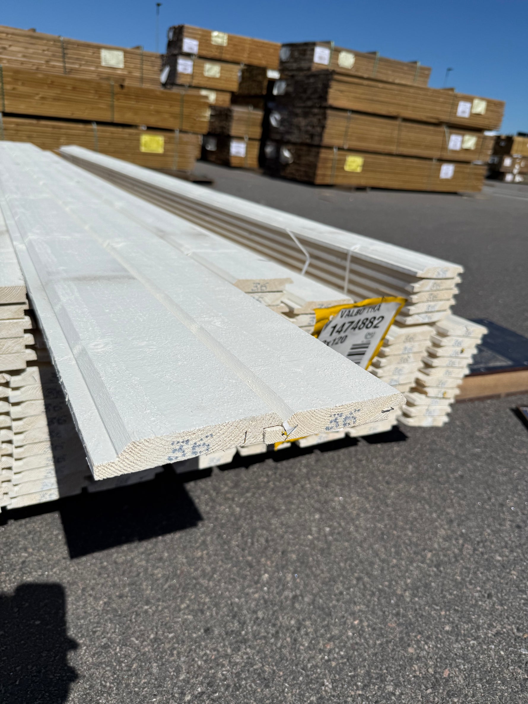 Paket Ytterpanel Dubbelfas Halvspont 22x120mm, 124st 3.60m Mellanstruken&nbsp;