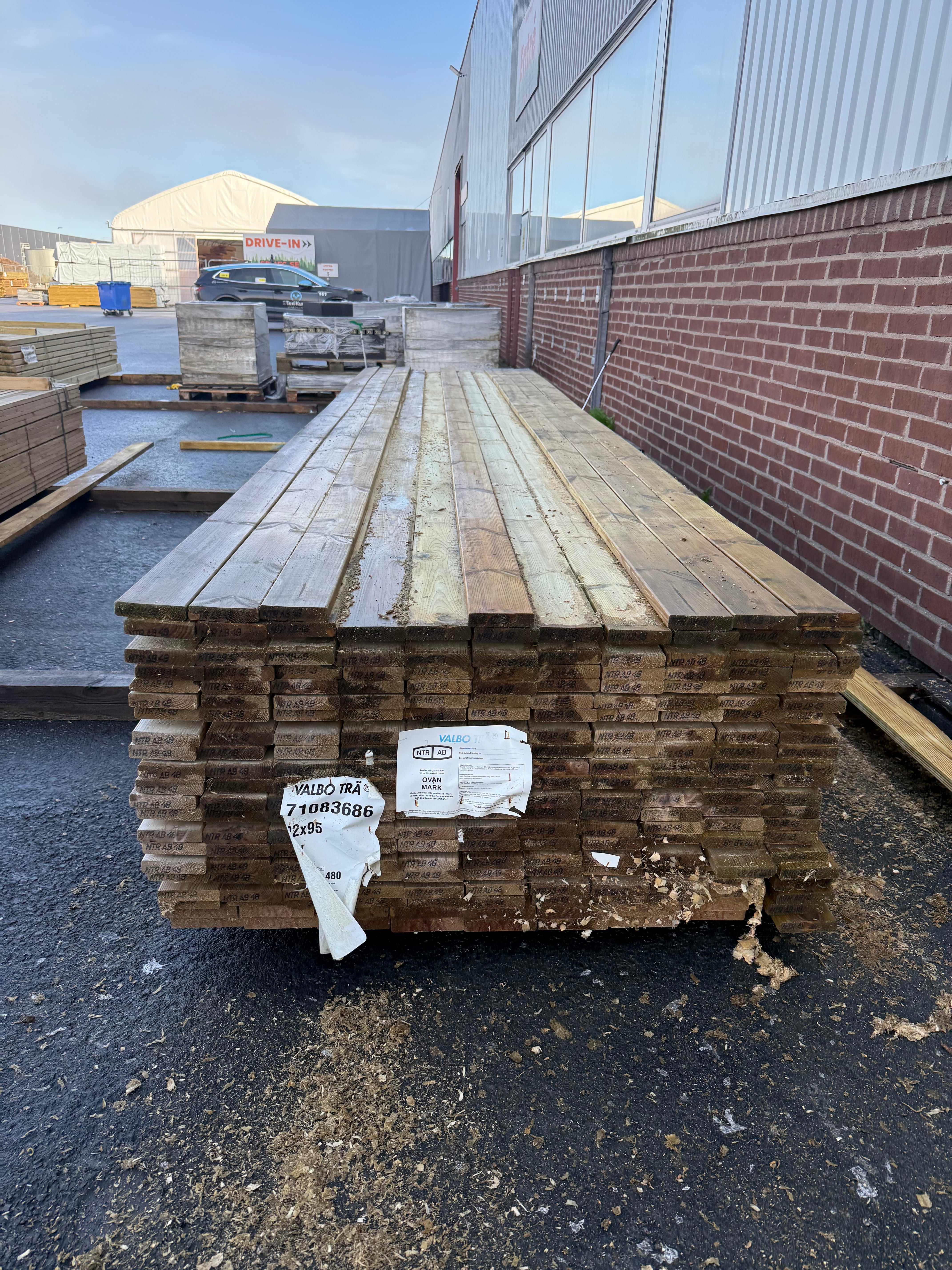 Paket Trall 22x95mm, 227st 4,80m Tryckimpregnerad (NTR AB)