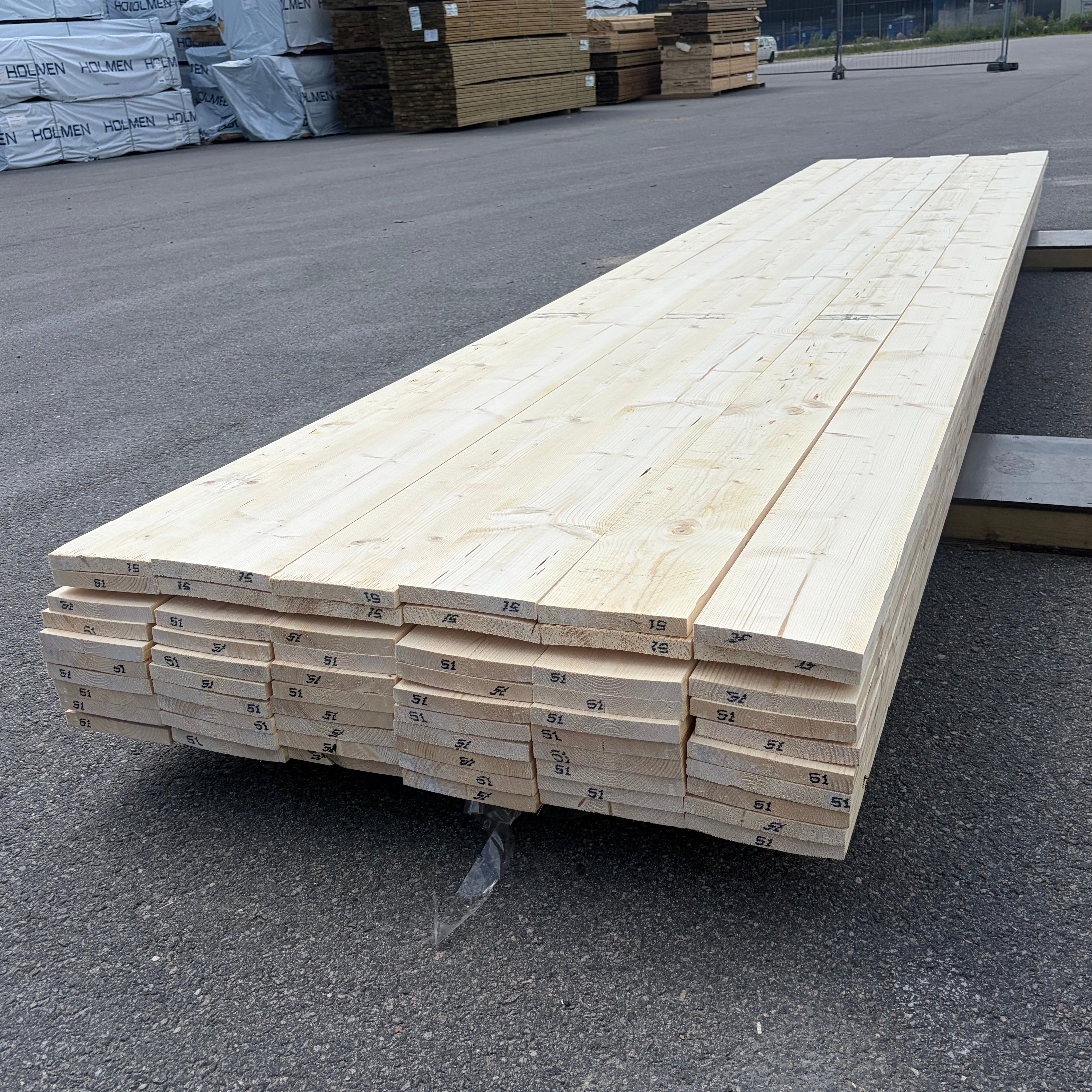 Paket Finsågade Brädor 22x170mm, 60st 5,10m (Revor)