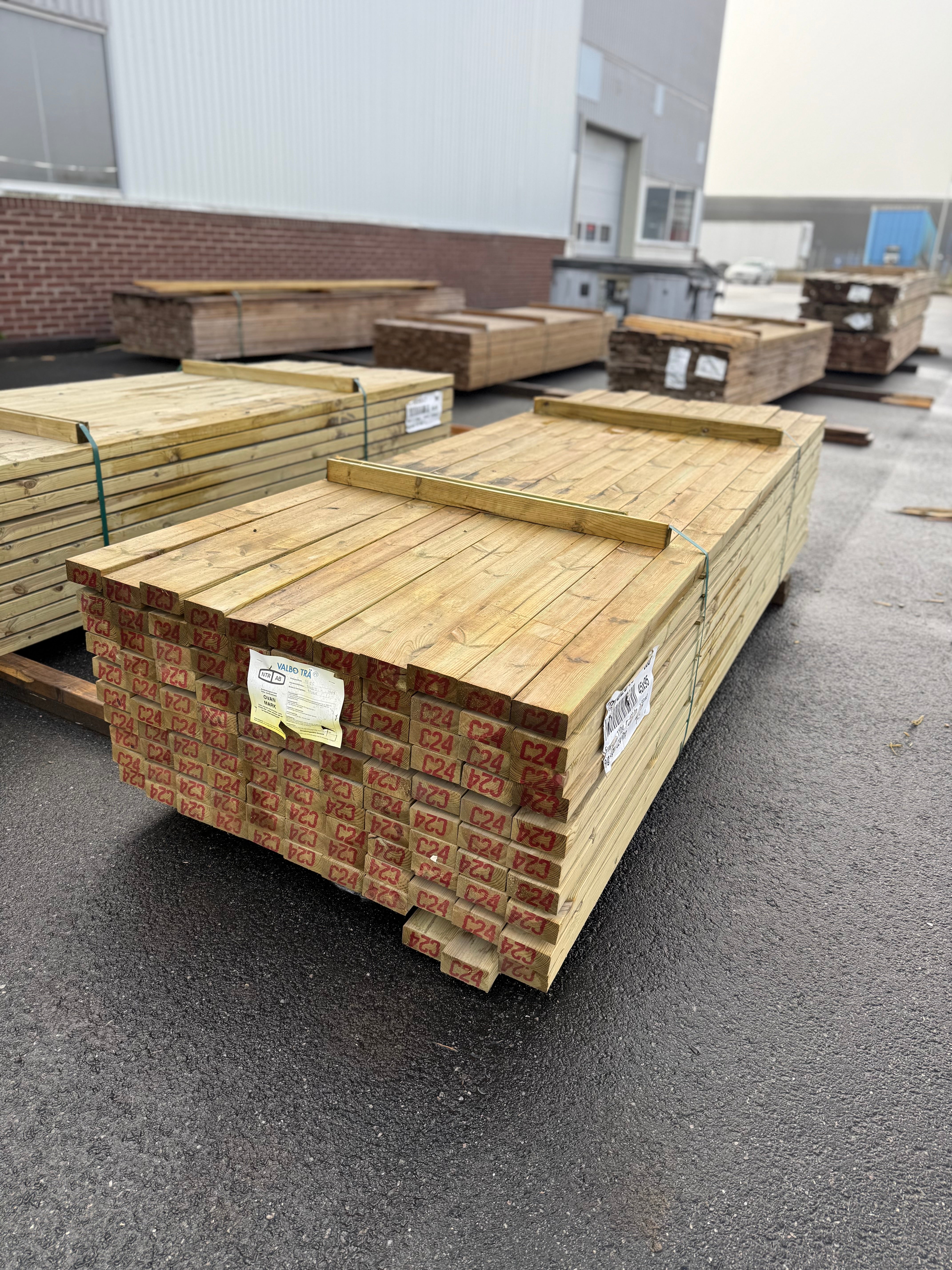 Reglar 45x95mm, 3,00m (Tryckimpregnerad C24)