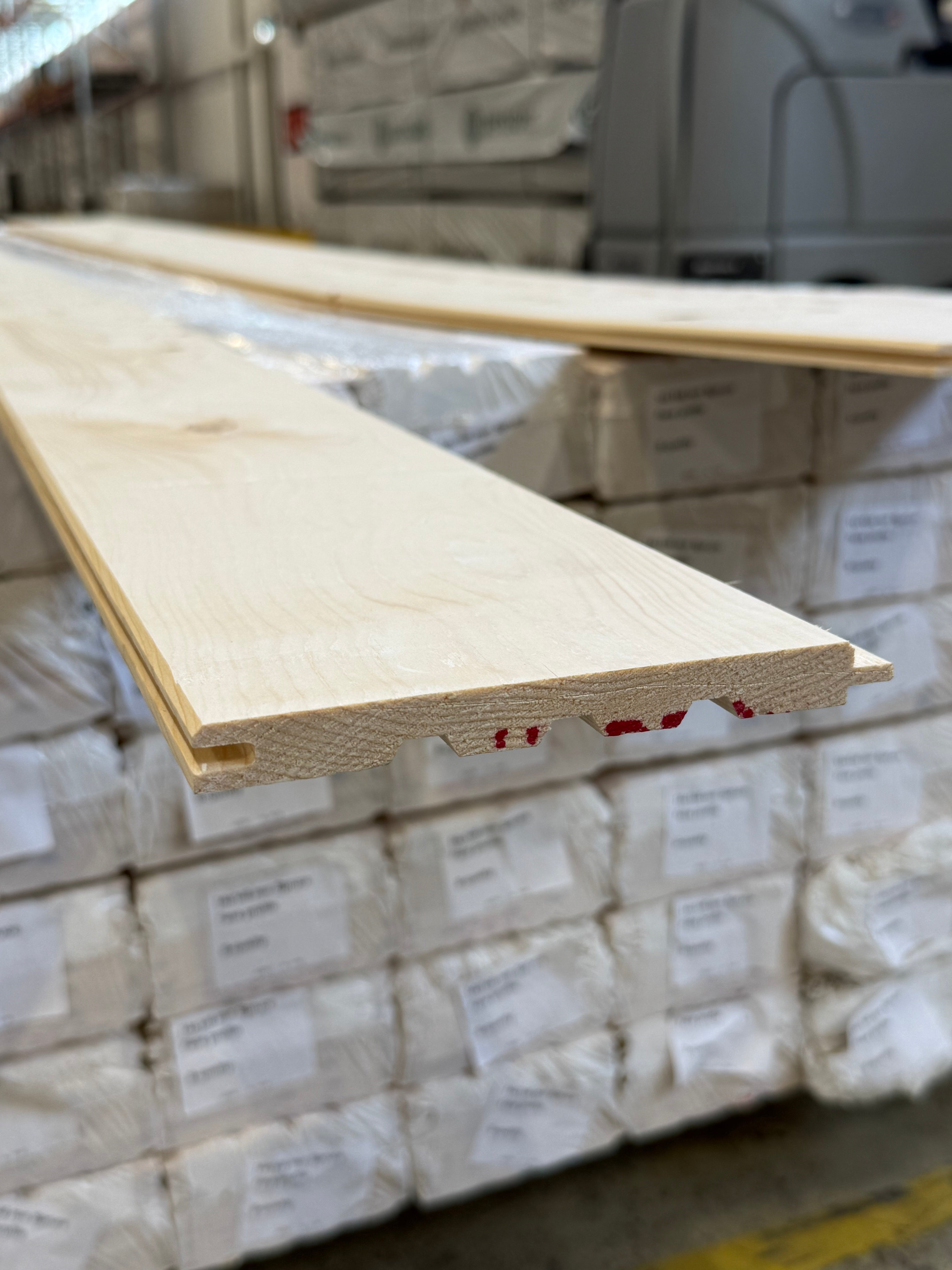 Innerpanel Fasspont 13,5x145mm – B-sortering (Gran, Obehandlad)