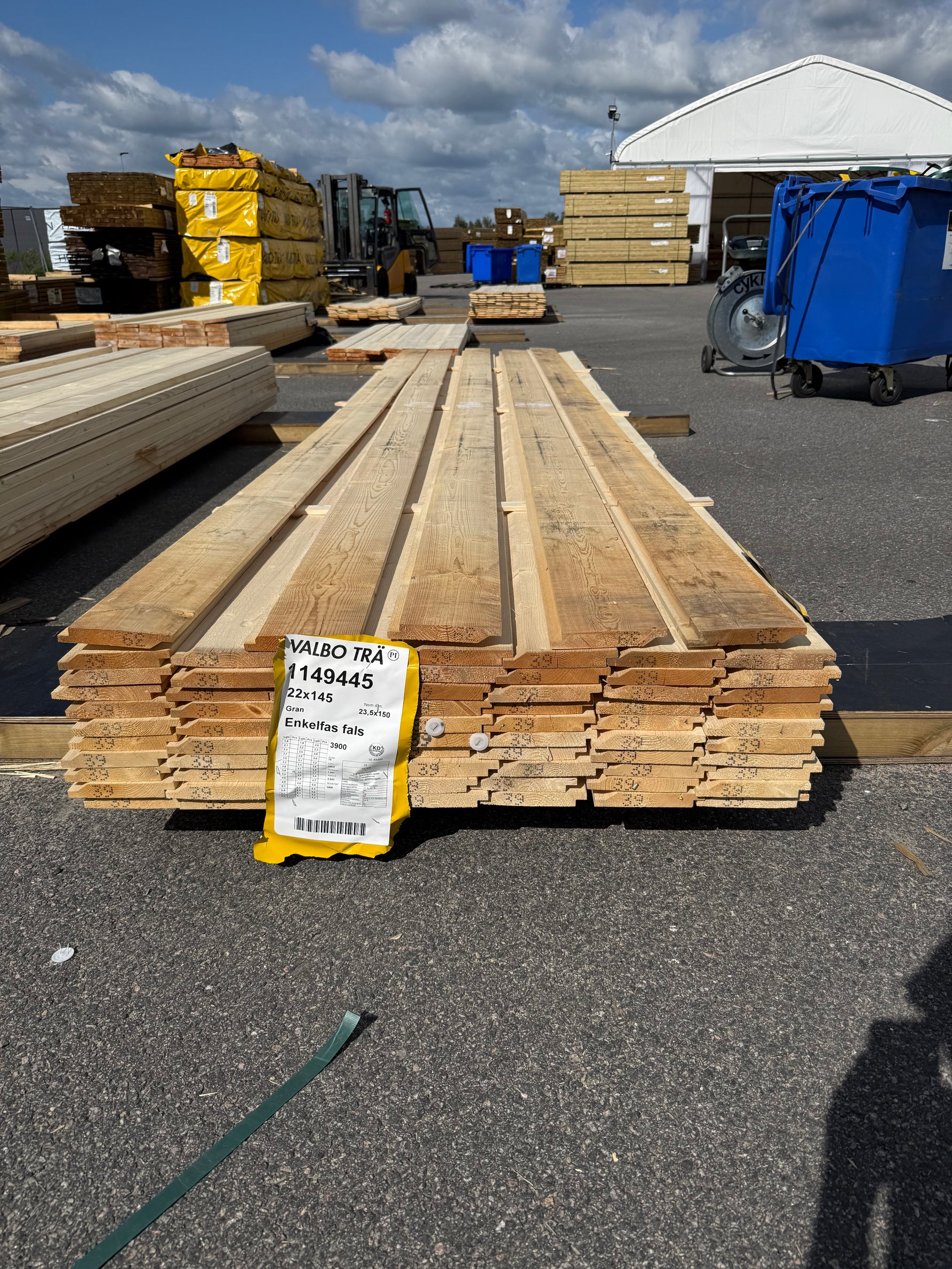 Paket Ytterpanel Enkelfas Fals 22x145mm 3.90m 75st