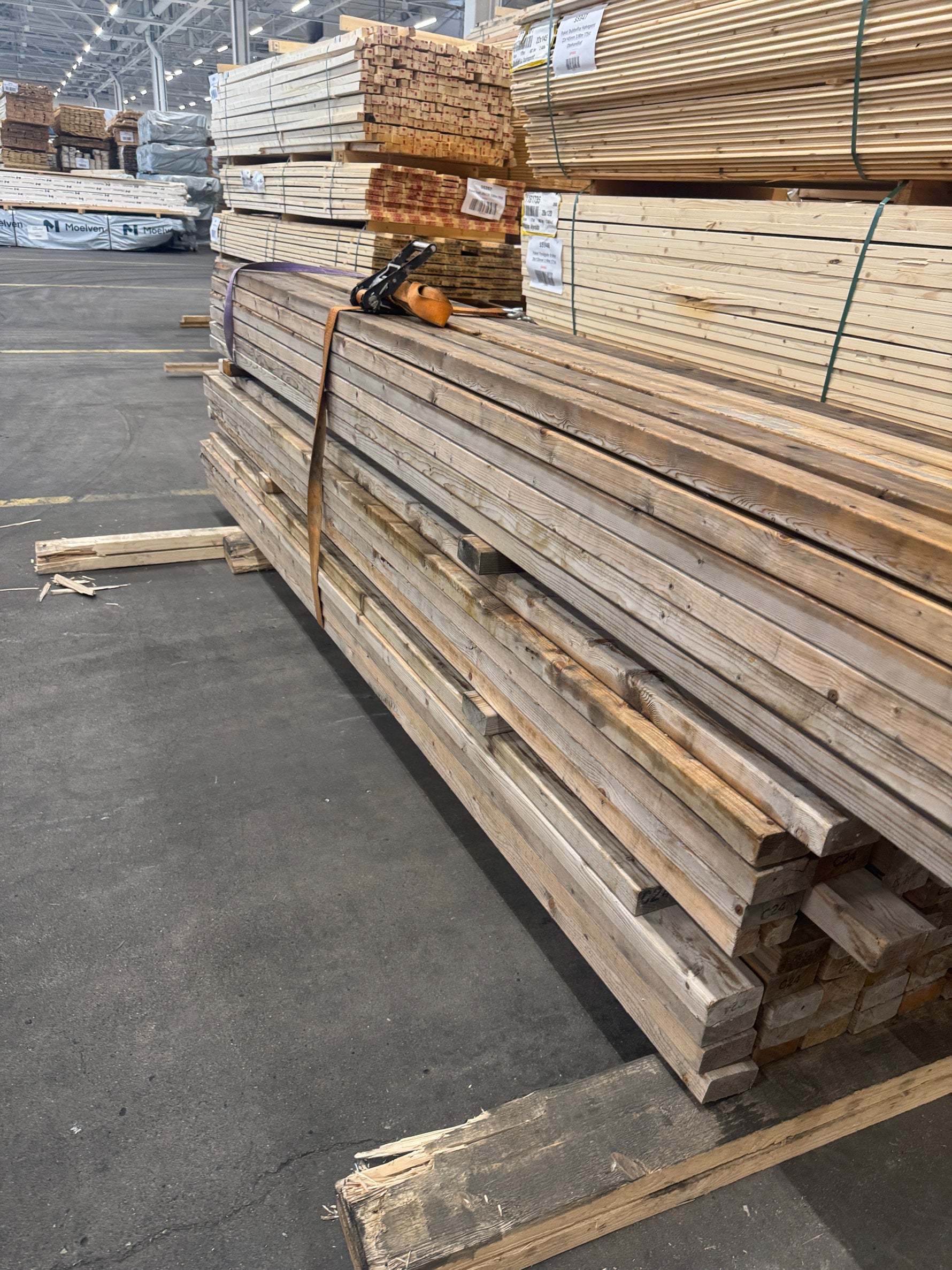 Paket Begagnade Reglar 45x95mm 3,00–3,60m – 118 st