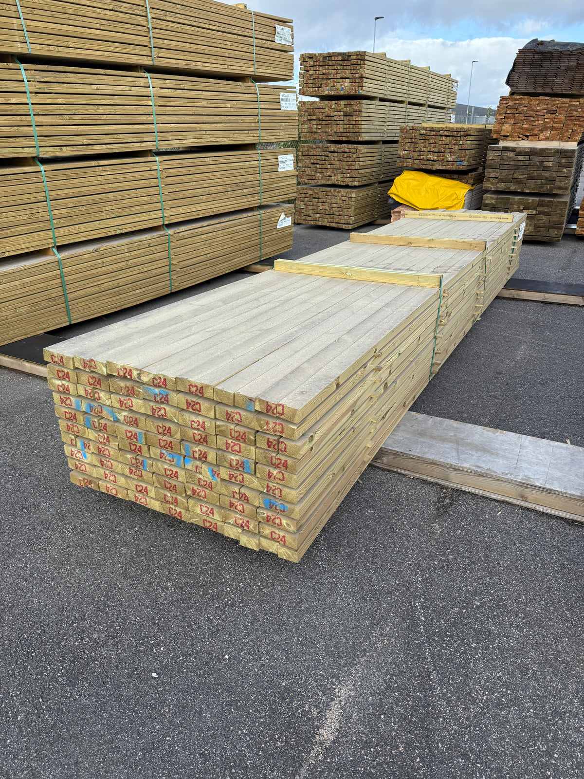 Paket Tryckimpregnerade Reglar 45x70mm, 140st 4,80m