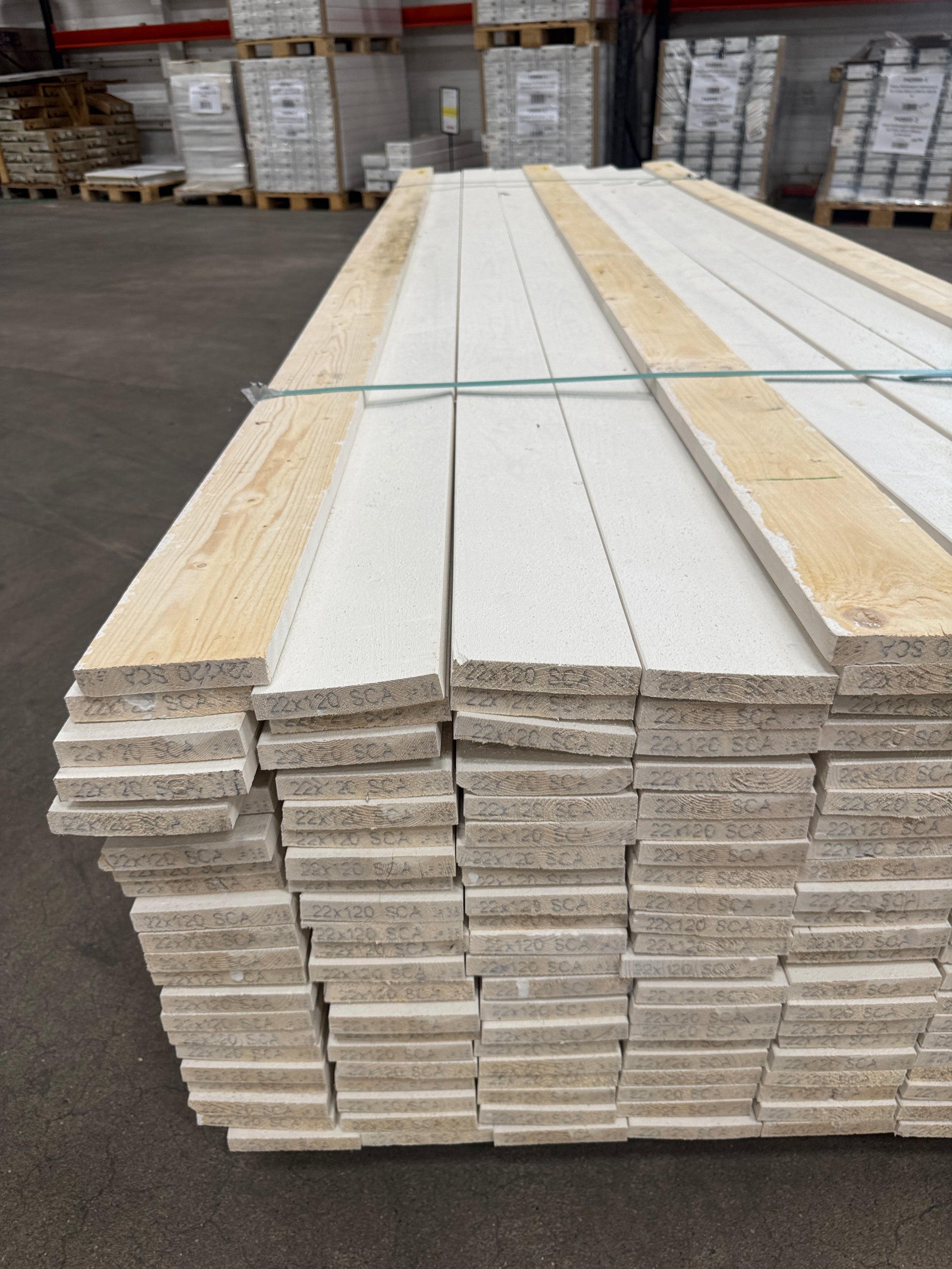 Paket Finsågad Panel 22x120mm 3,60m – 192 st Vit